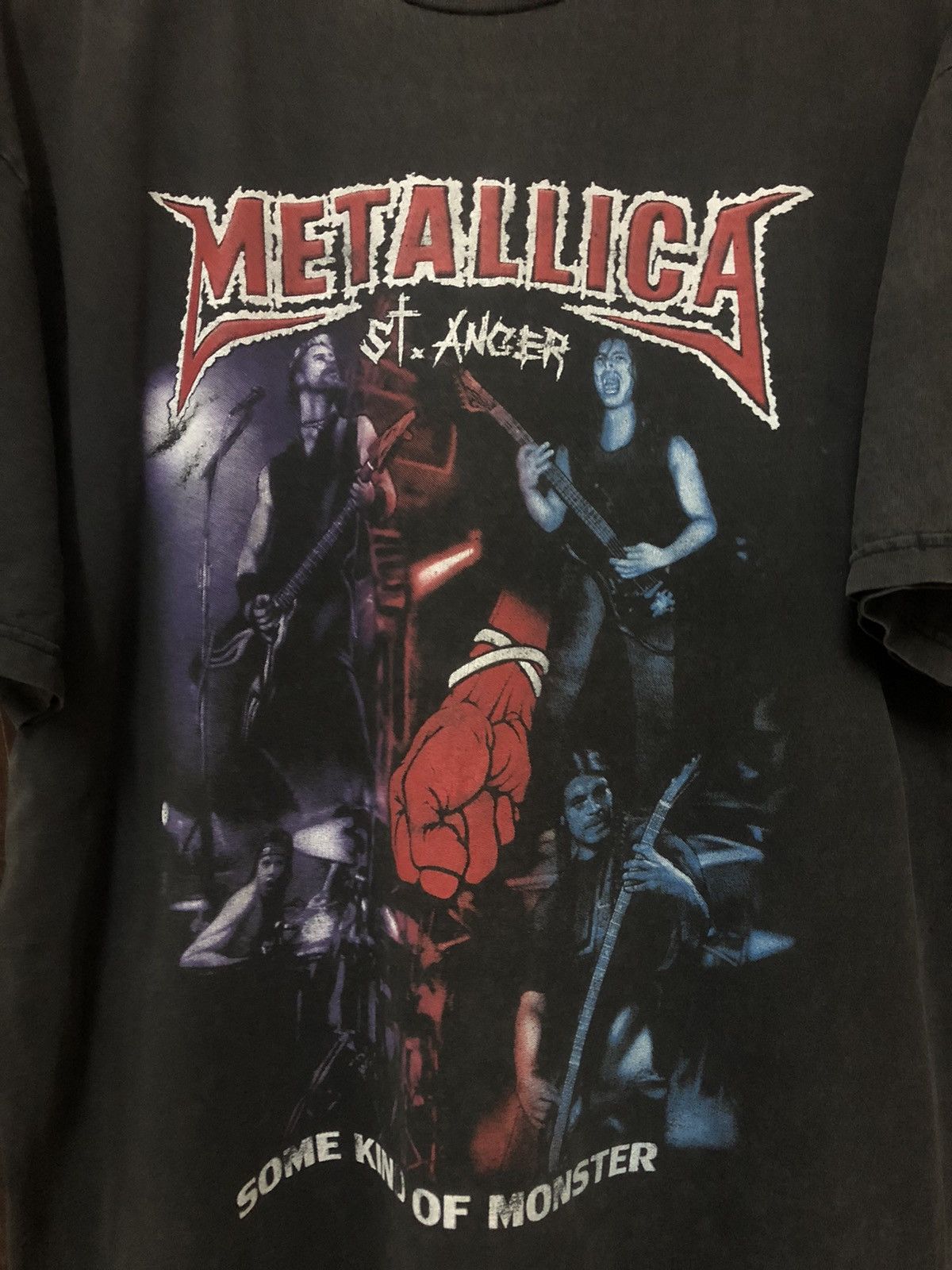 Band Tees × Metallica × Vintage Vintage Bootleg Metallica St Anger Rare Nice Tee Shirt Size US XL / EU 56 / 4 - 2 Thumbnail