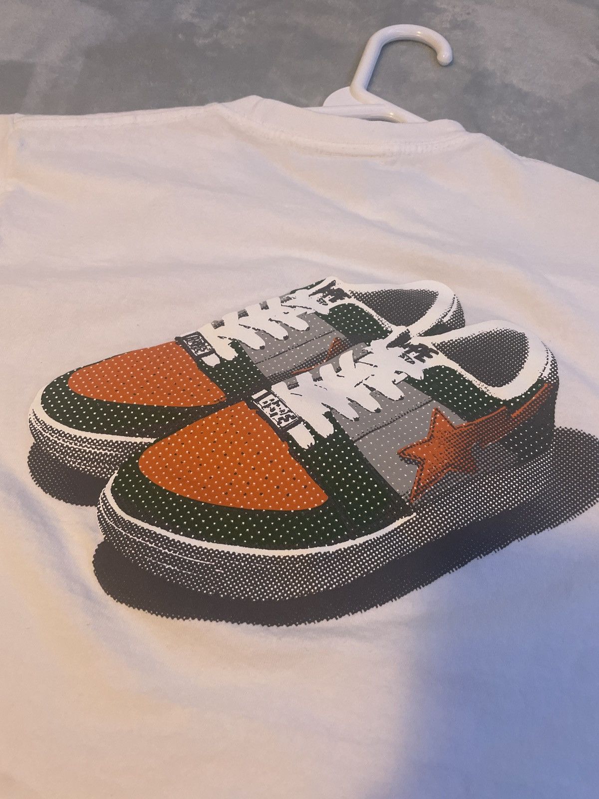 Bape BAPE Bapesta Color Tee White/Green Size US S / EU 44-46 / 1 - 4 Thumbnail