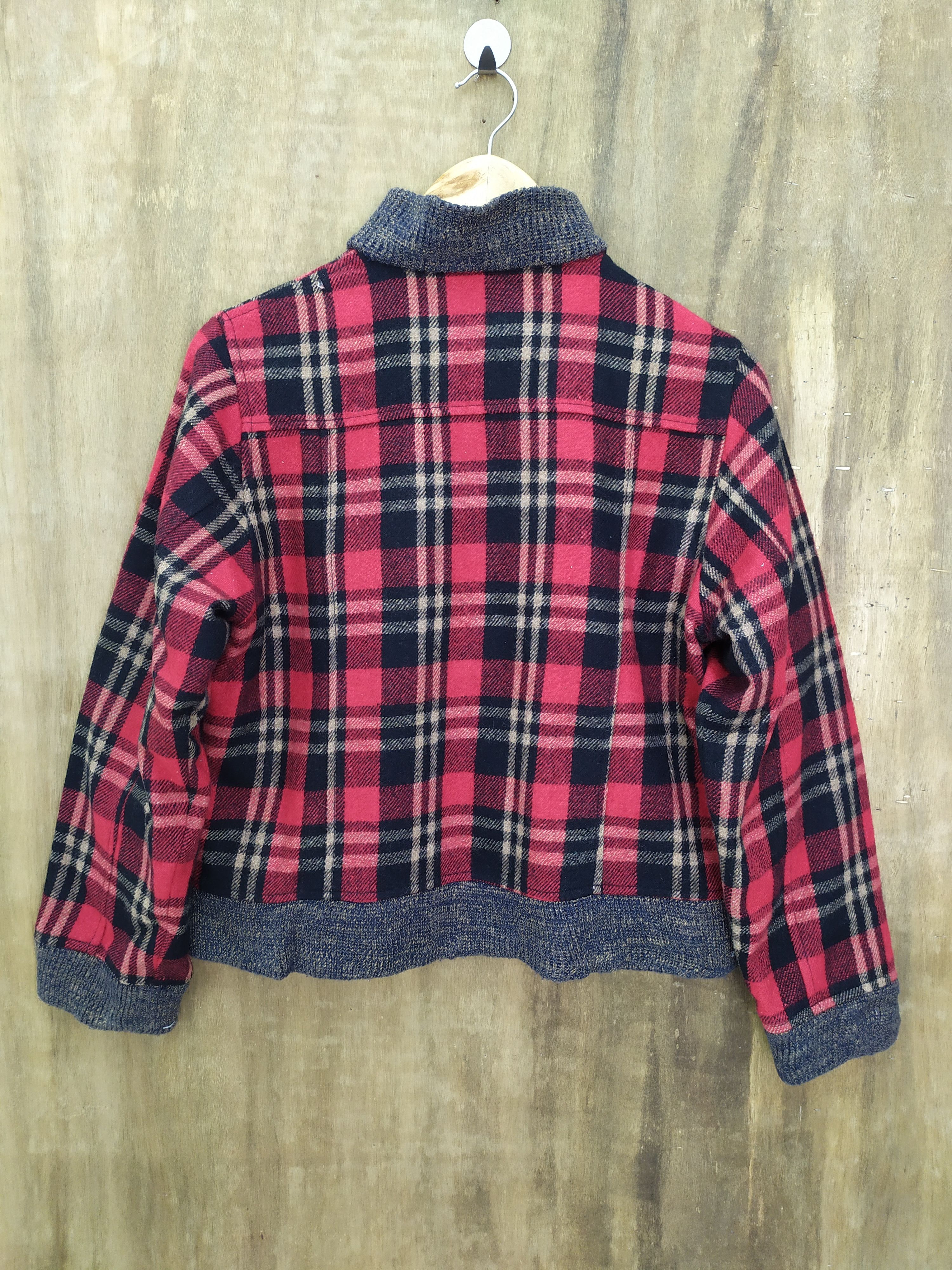 Flannel VINTAGE FIVE SPOT CHEKERED TARTAN PLAID WOOL VARSITY JACKET Size US M / EU 48-50 / 2 - 10 Thumbnail