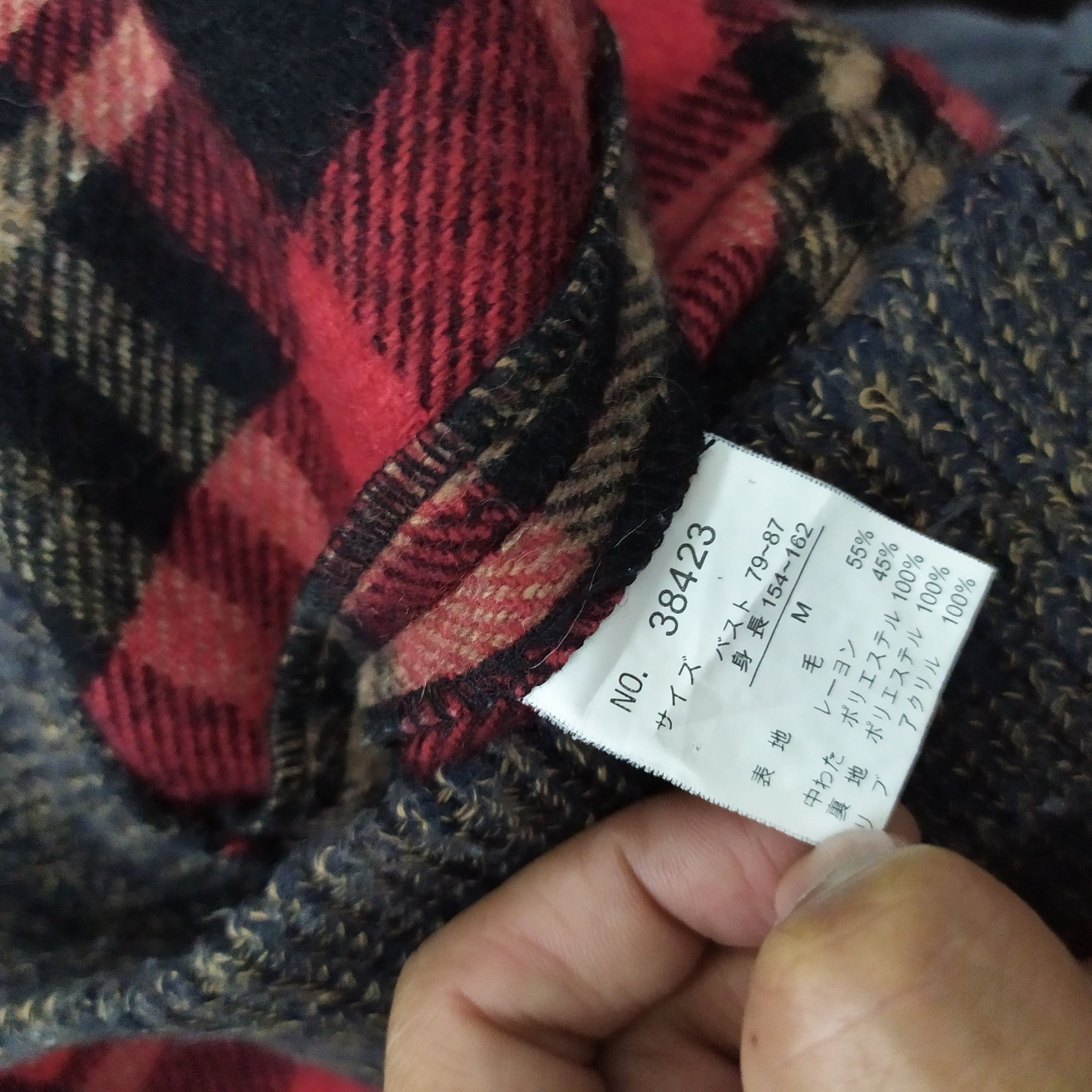 Flannel VINTAGE FIVE SPOT CHEKERED TARTAN PLAID WOOL VARSITY JACKET Size US M / EU 48-50 / 2 - 7 Thumbnail