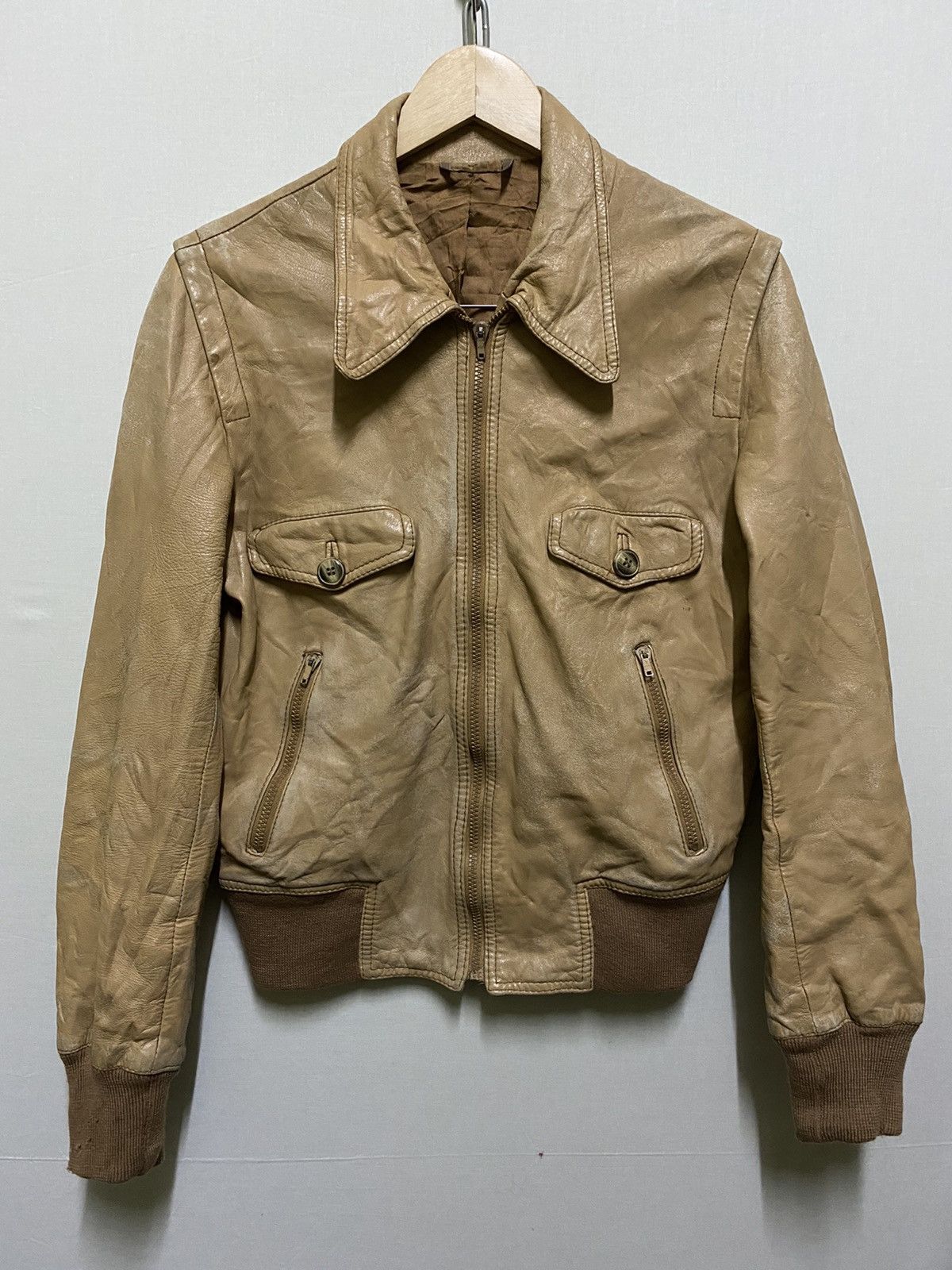 Vintage Piccini Italy Leather Jacket Brown Size US S / EU 44-46 / 1 - 1 Thumbnail