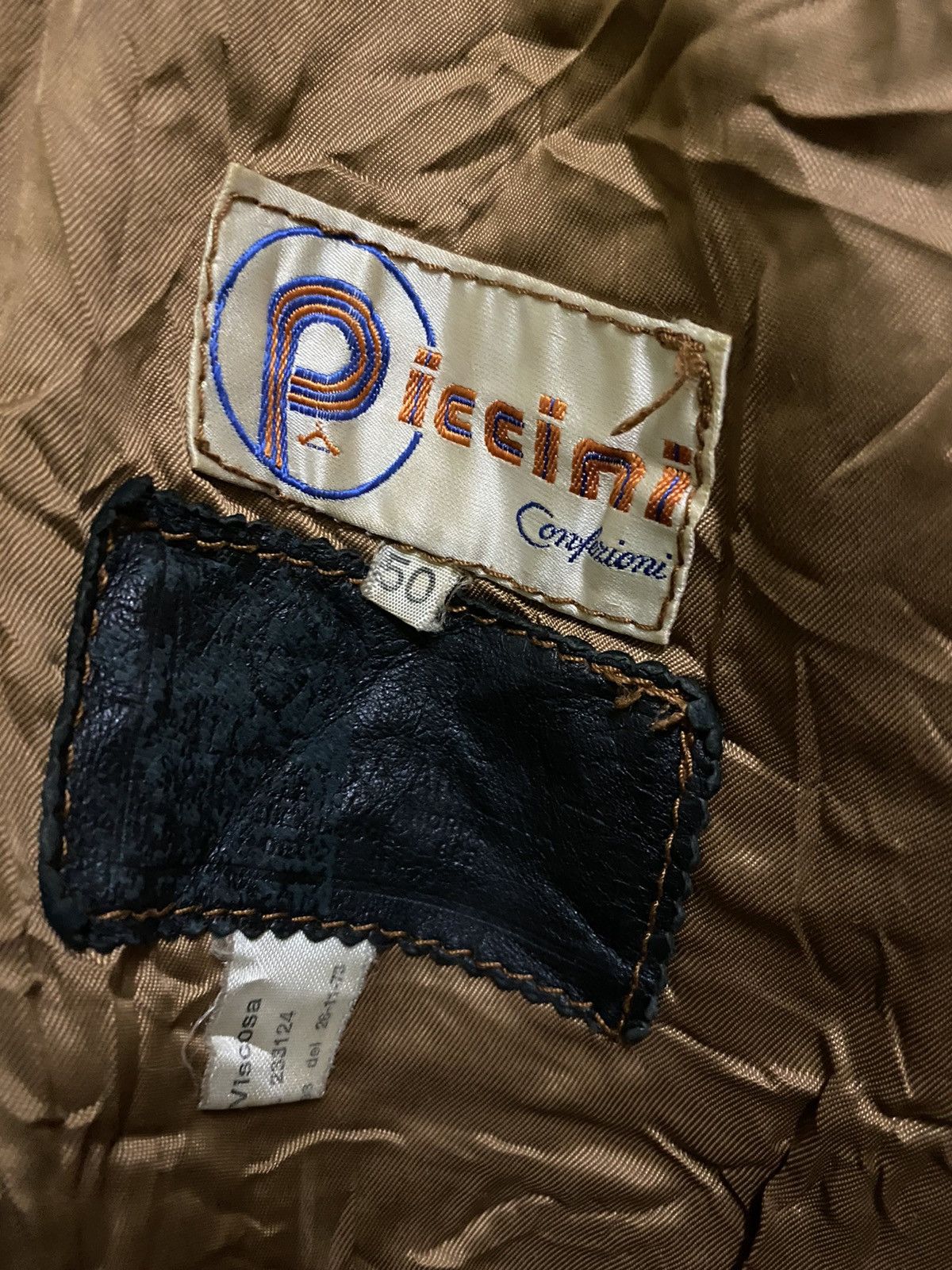 Vintage Piccini Italy Leather Jacket Brown Size US S / EU 44-46 / 1 - 9 Thumbnail