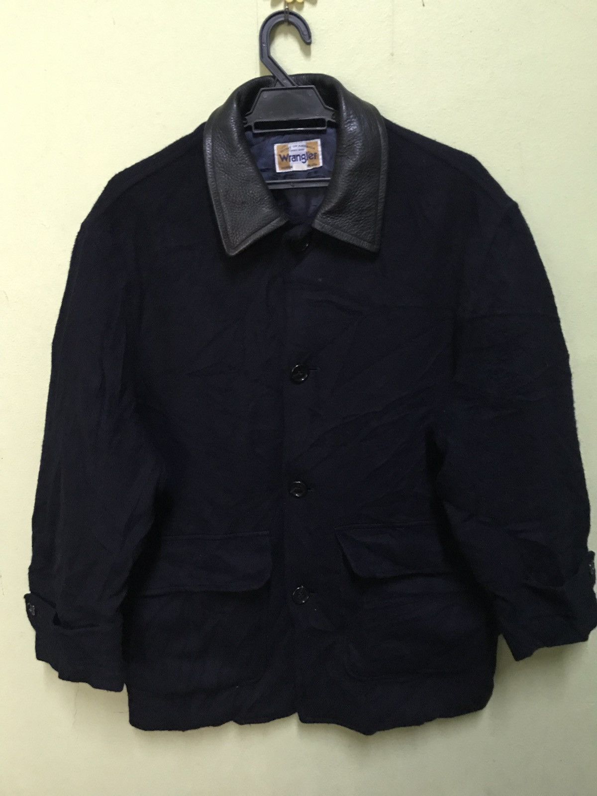 Wrangler Wrangler Woolen Jacket leather Size US L / EU 52-54 / 3 - 1 Thumbnail