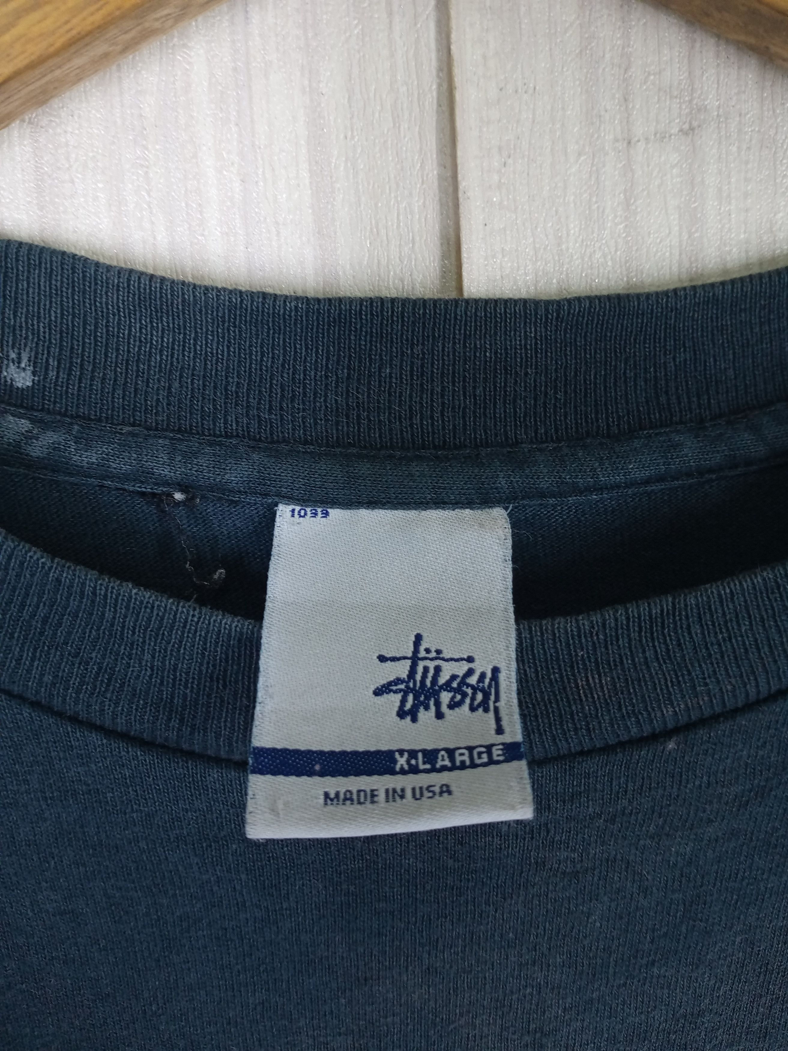 Stussy Vintage 90s Stussy Monogram Logo Distressed Tshirt Size US XL / EU 56 / 4 - 4 Thumbnail