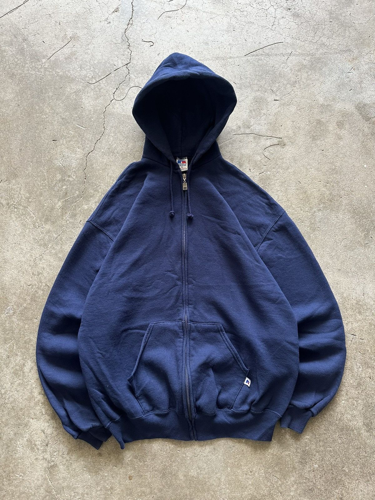 90'S Russell sweat full zip hoodie made in USA, men's size L, vintage /eaa515073