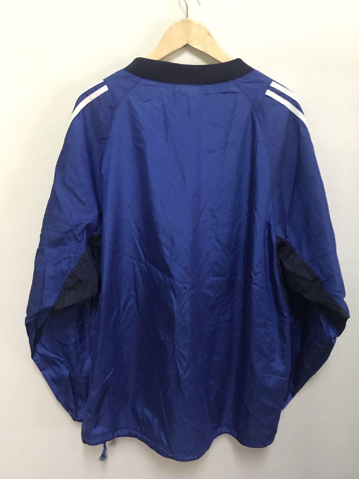 Adidas × Vintage Adidas Pullover Windbreaker Big Logo Black Size US L / EU 52-54 / 3 - 6 Thumbnail