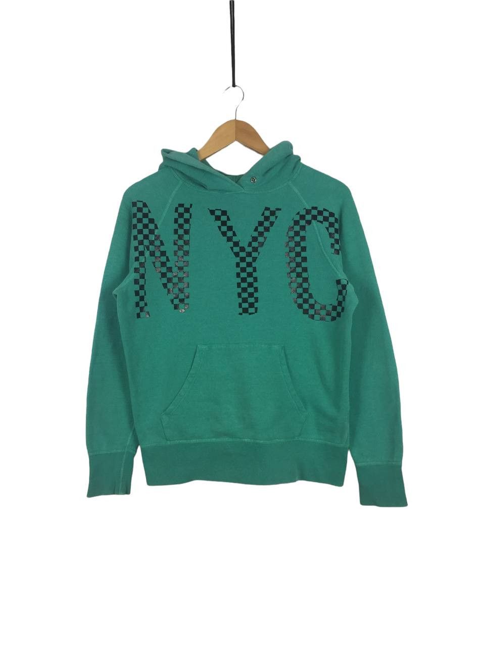 image of Rna Inc Checkered Logo Hoodie in Green, Men's (Size Small)