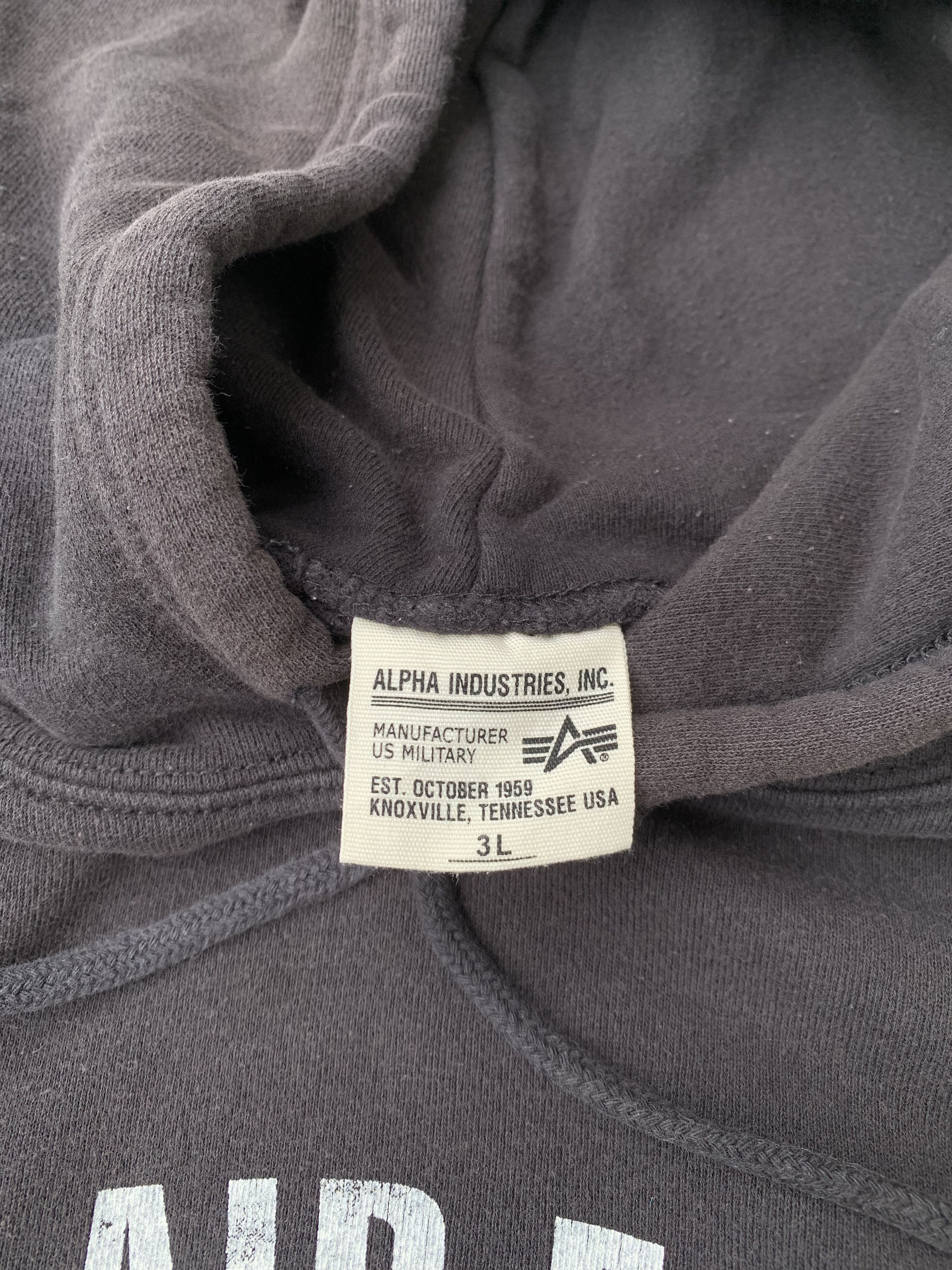 Alpha Industries Vintage U.S. Air Force Alpha Industries Sunfaded Hoodie Size US XXL / EU 58 / 5 - 11 Thumbnail
