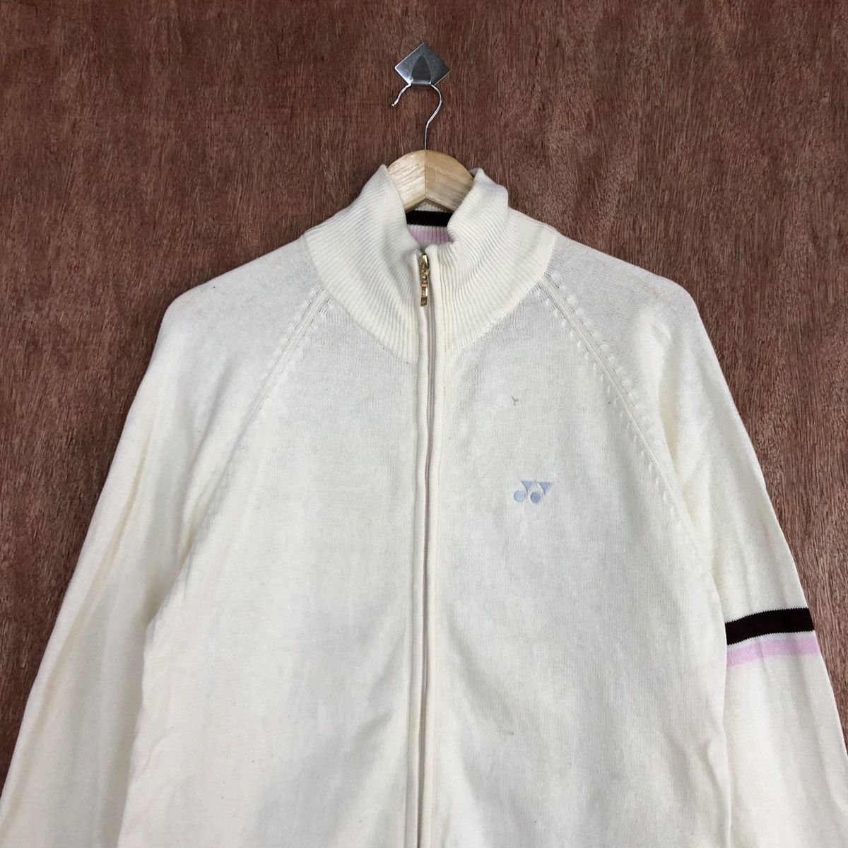 Vintage Yonex badminton sweater vintage Cream Knit #c751 Size US M / EU 48-50 / 2 - 9 Thumbnail