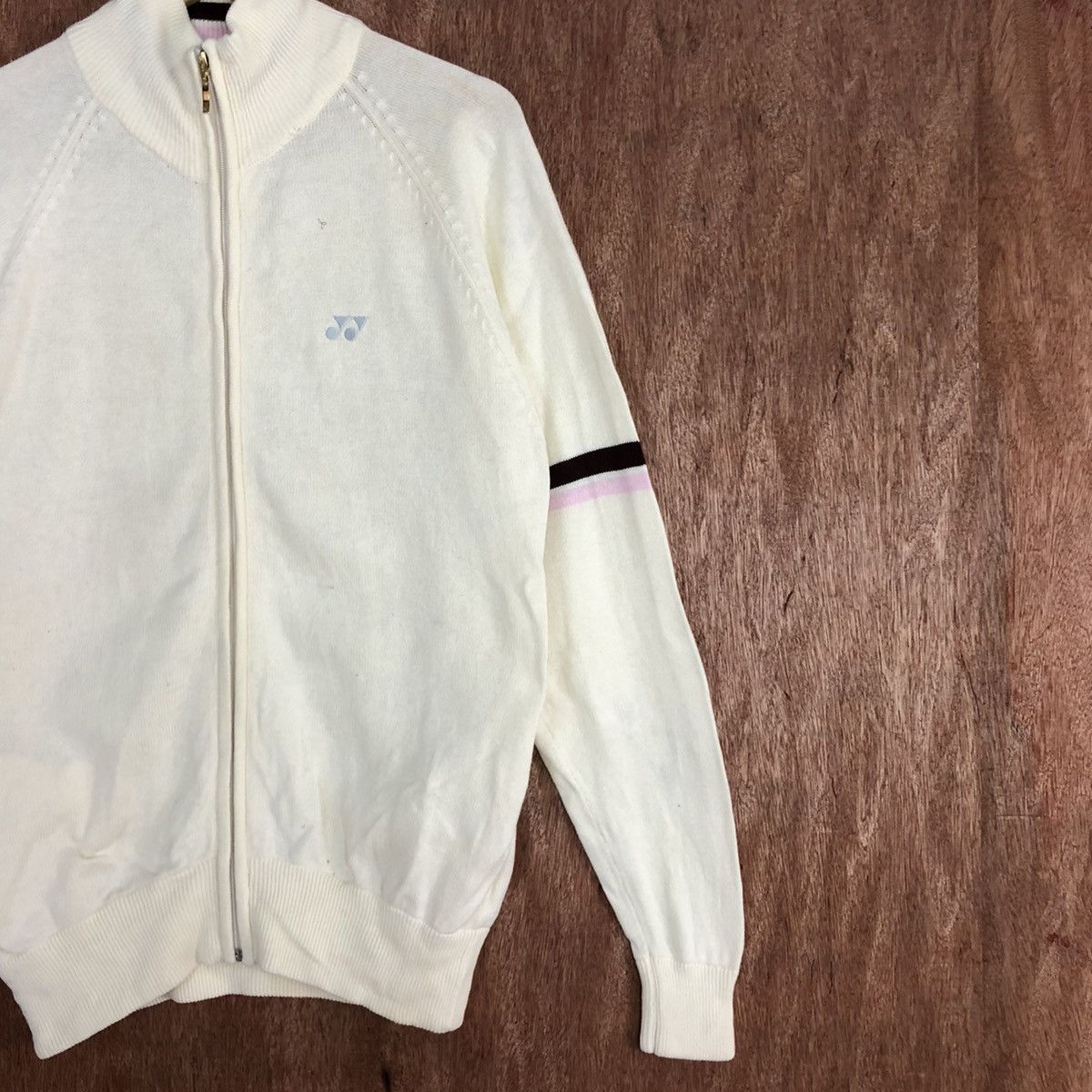 Vintage Yonex badminton sweater vintage Cream Knit #c751 Size US M / EU 48-50 / 2 - 5 Thumbnail