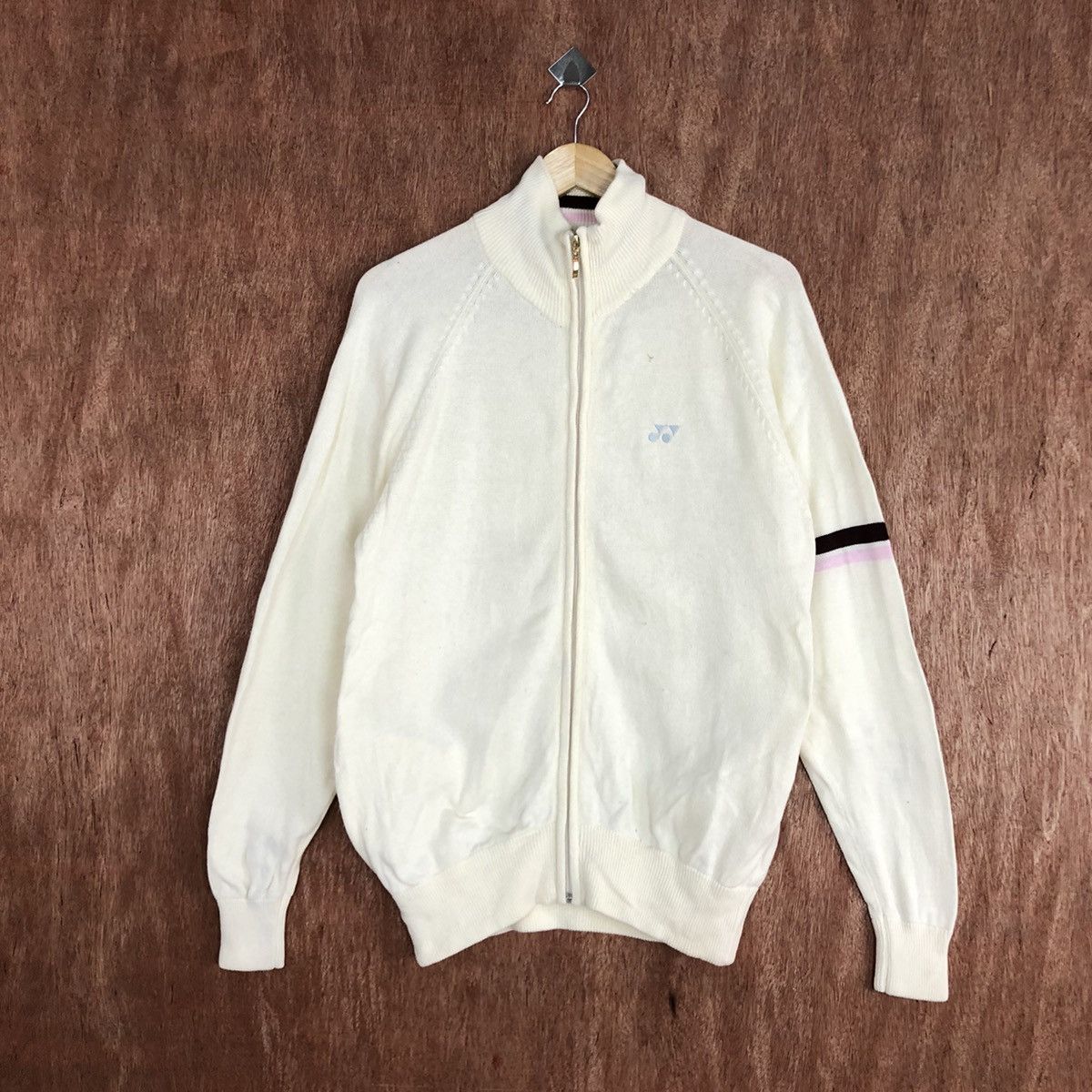Vintage Yonex badminton sweater vintage Cream Knit #c751 Size US M / EU 48-50 / 2 - 3 Thumbnail