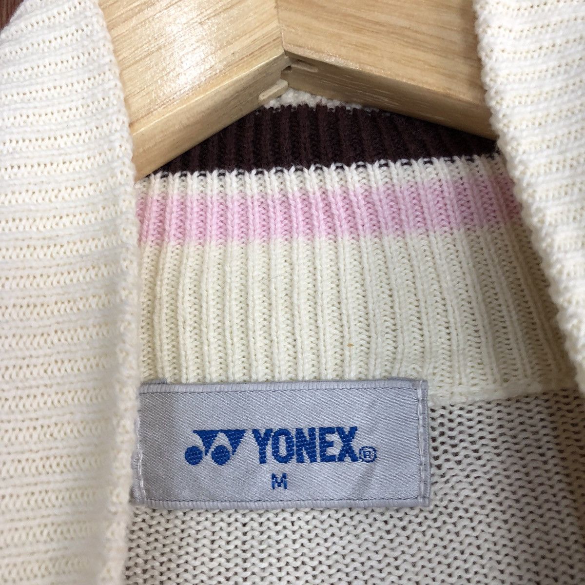 Vintage Yonex badminton sweater vintage Cream Knit #c751 Size US M / EU 48-50 / 2 - 11 Thumbnail