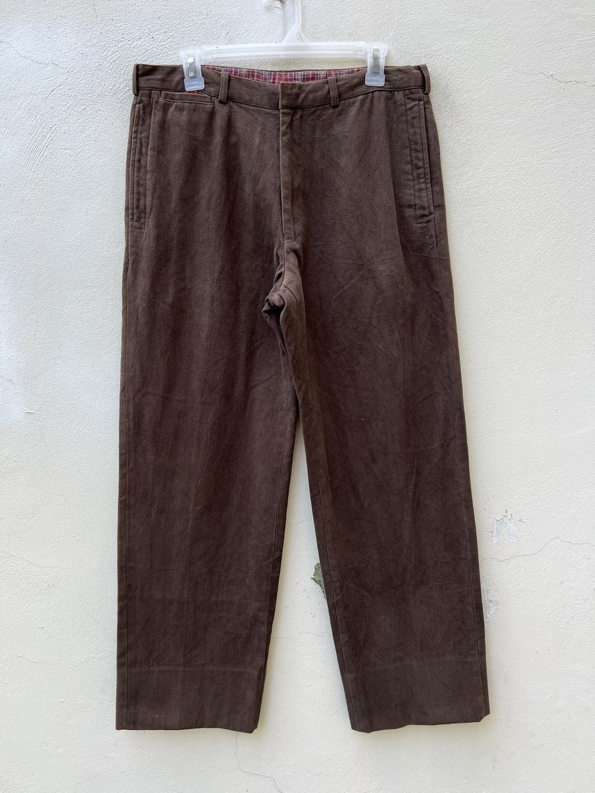 Mademoiselle Non Non Vintage PAPAS Japan Gabardine Baggy Chinos Trouser Size US 31 - 6 Thumbnail