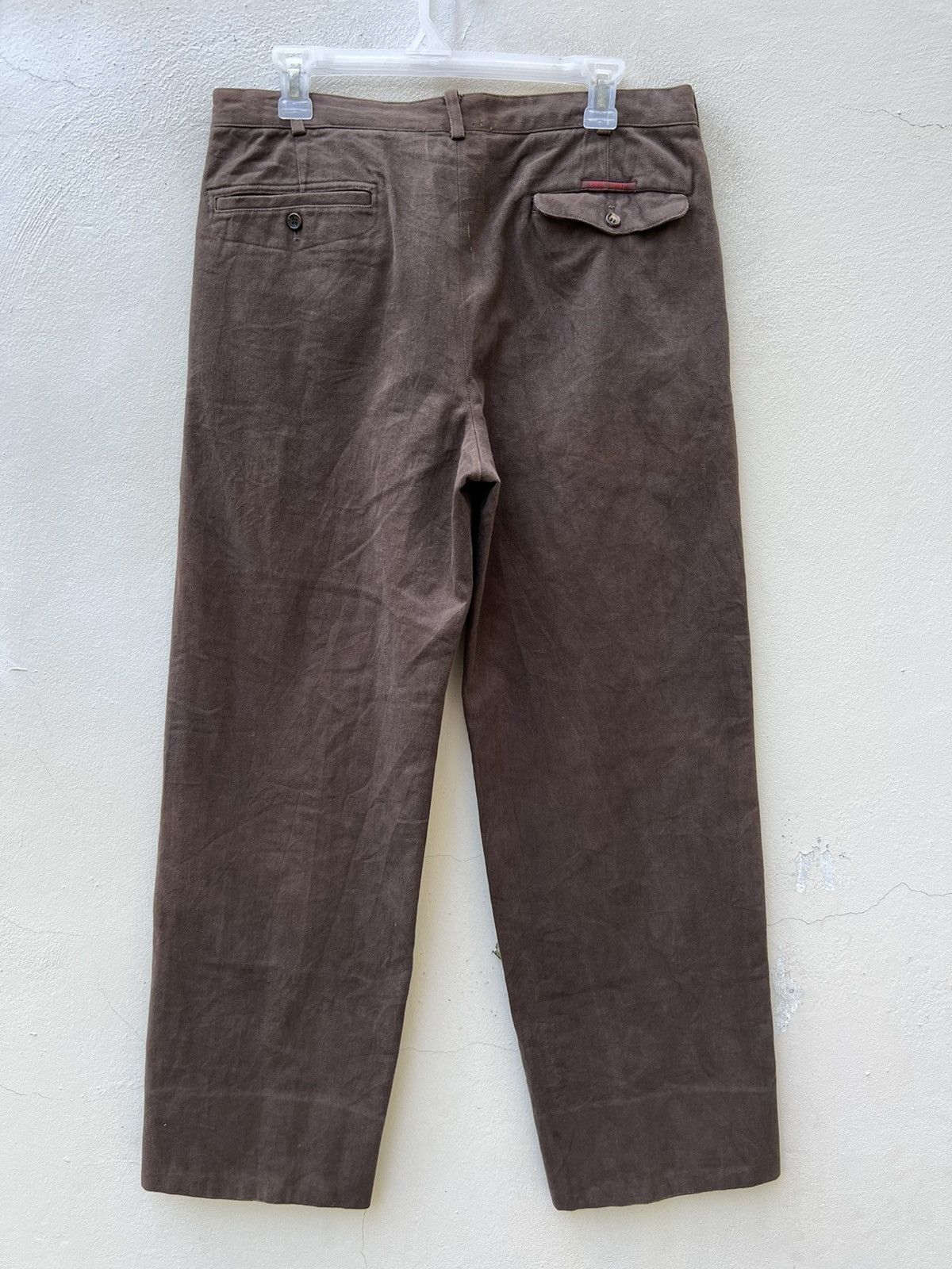 Mademoiselle Non Non Vintage PAPAS Japan Gabardine Baggy Chinos Trouser Size US 31 - 12 Thumbnail