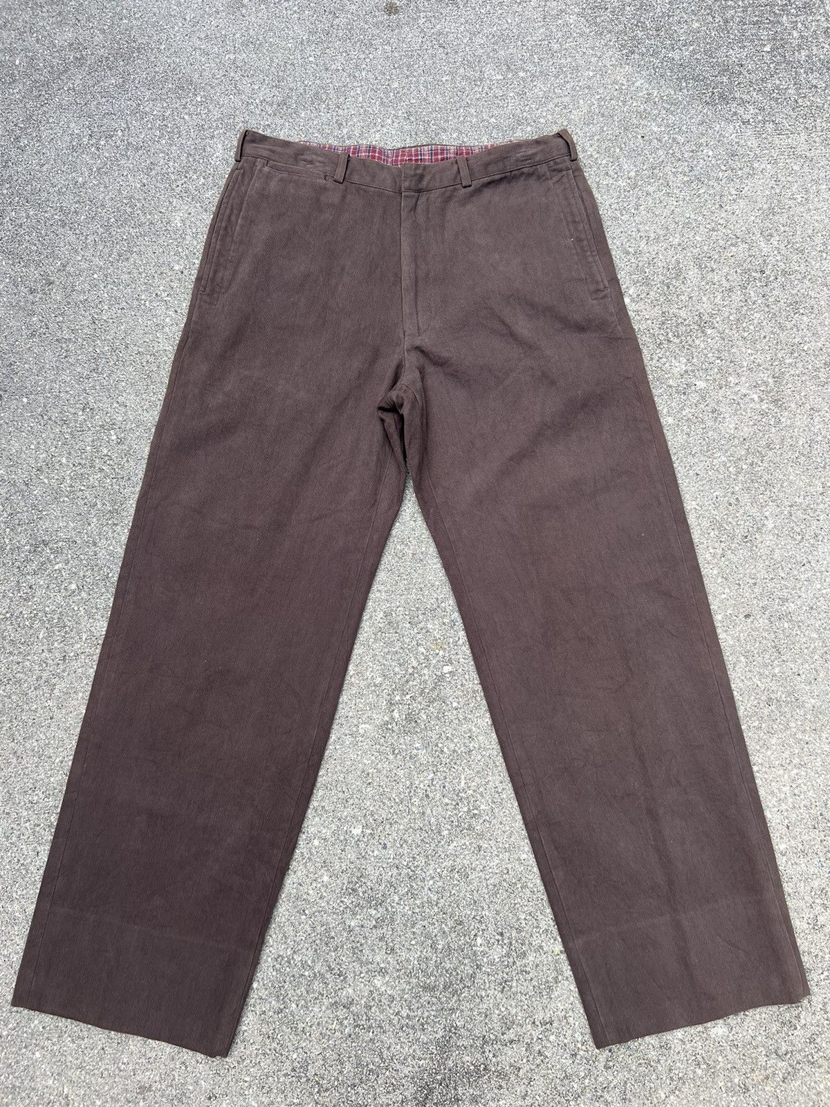 Mademoiselle Non Non Vintage PAPAS Japan Gabardine Baggy Chinos Trouser Size US 31 - 1 Thumbnail