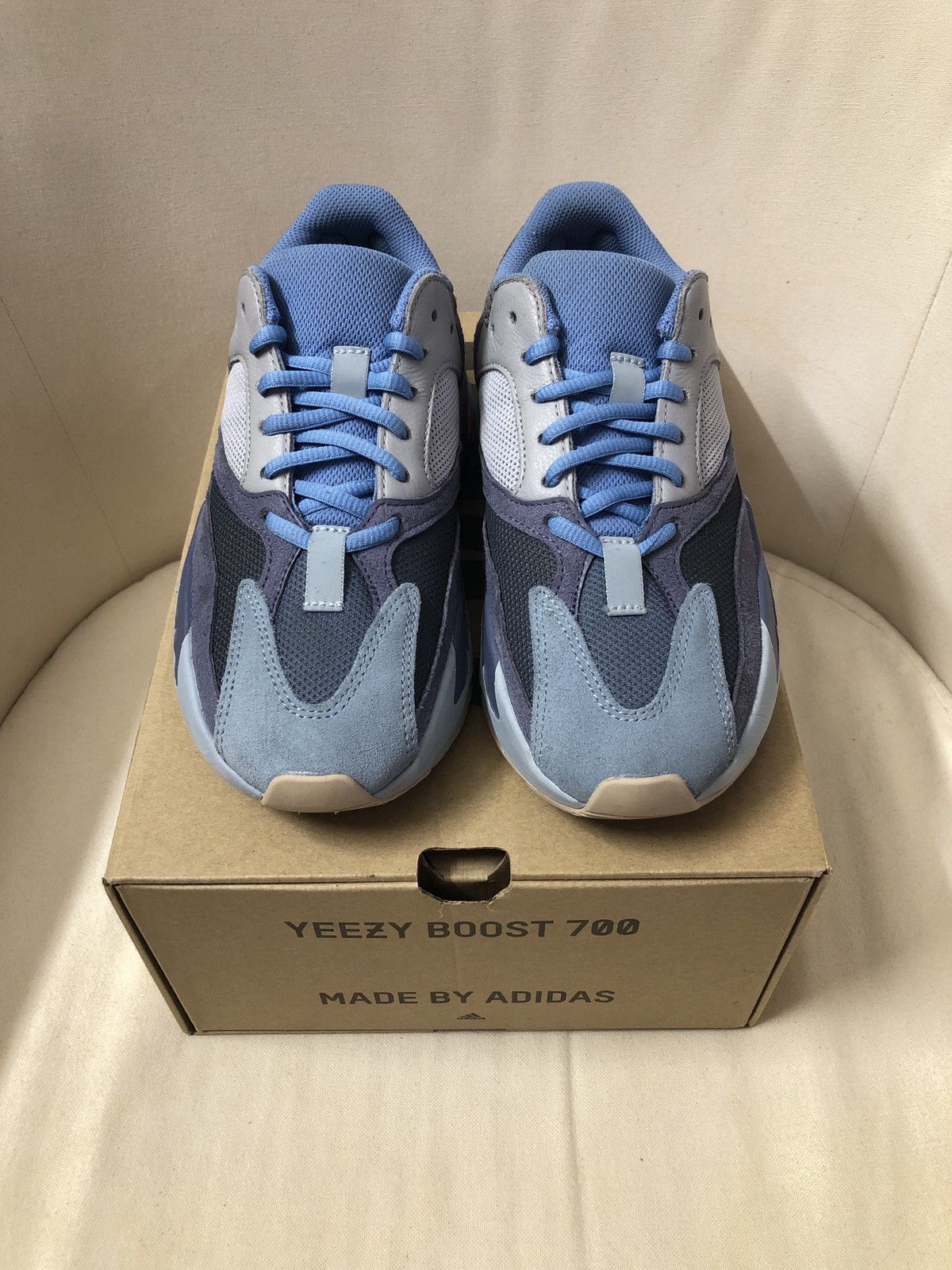Adidas Adidas Yeezy Boost 700 700s Carbon Blue Size US 5.5 / EU 38 - 2 Thumbnail