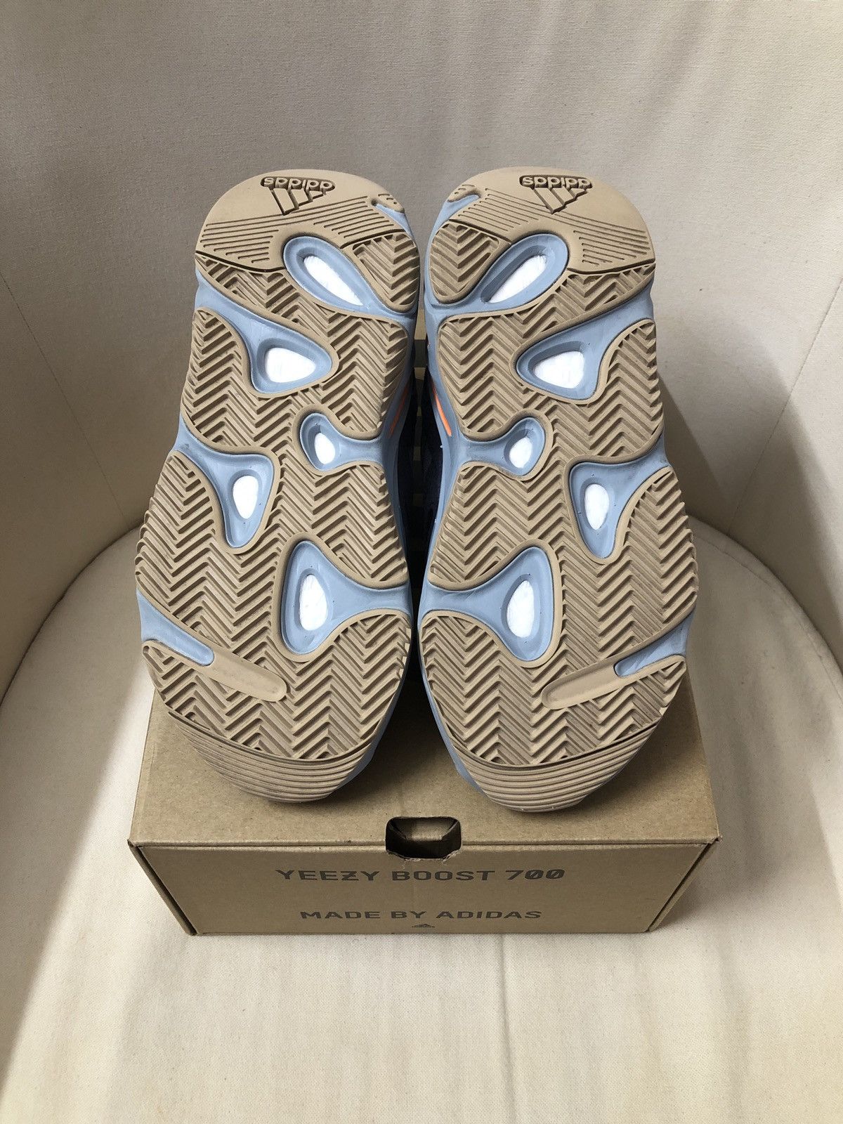 Adidas Adidas Yeezy Boost 700 700s Carbon Blue Size US 5.5 / EU 38 - 4 Thumbnail