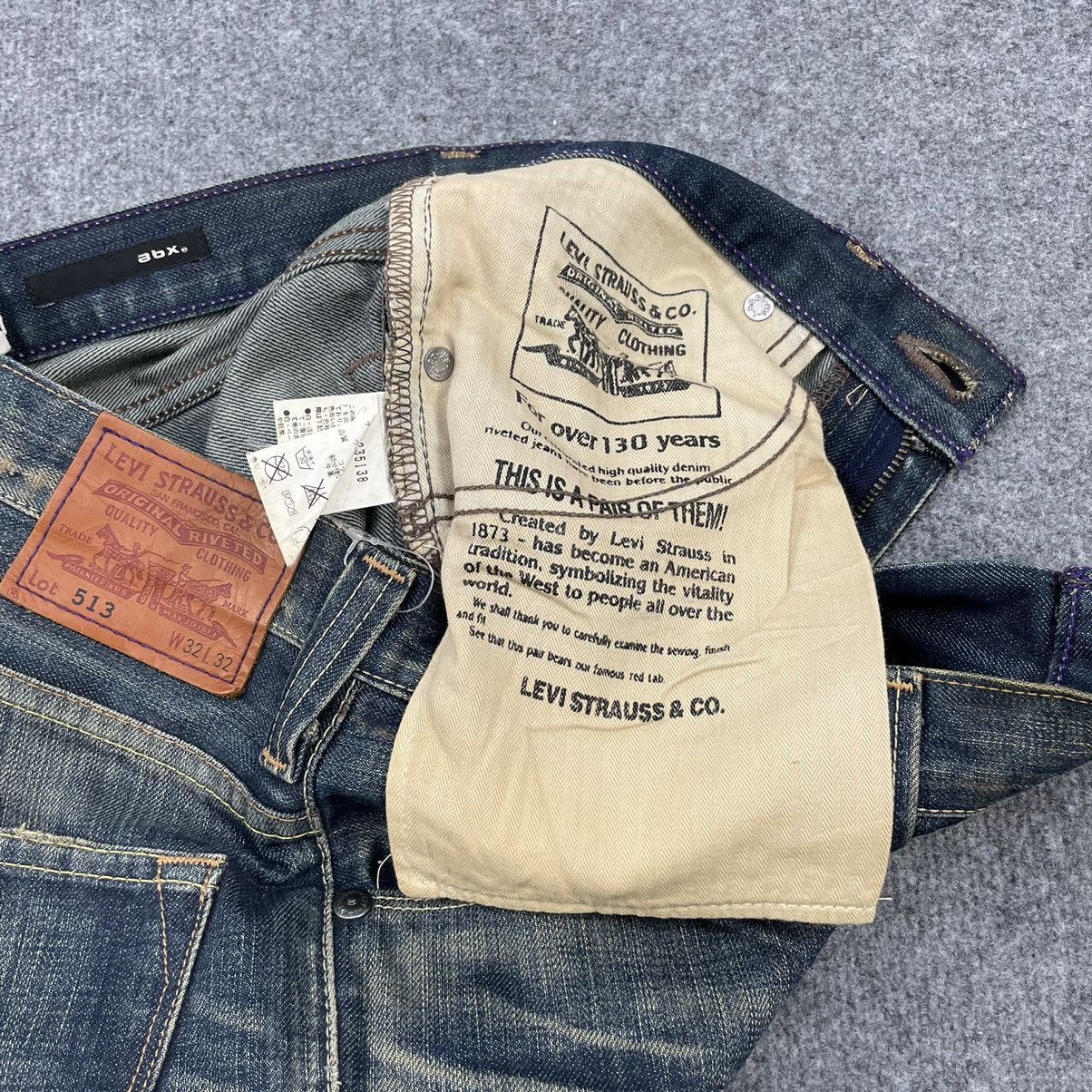 Levi's × Vintage Vintage Distressed Levis 513 Skinny Leg- wc 0001 Size US 32 / EU 48 - 8 Thumbnail