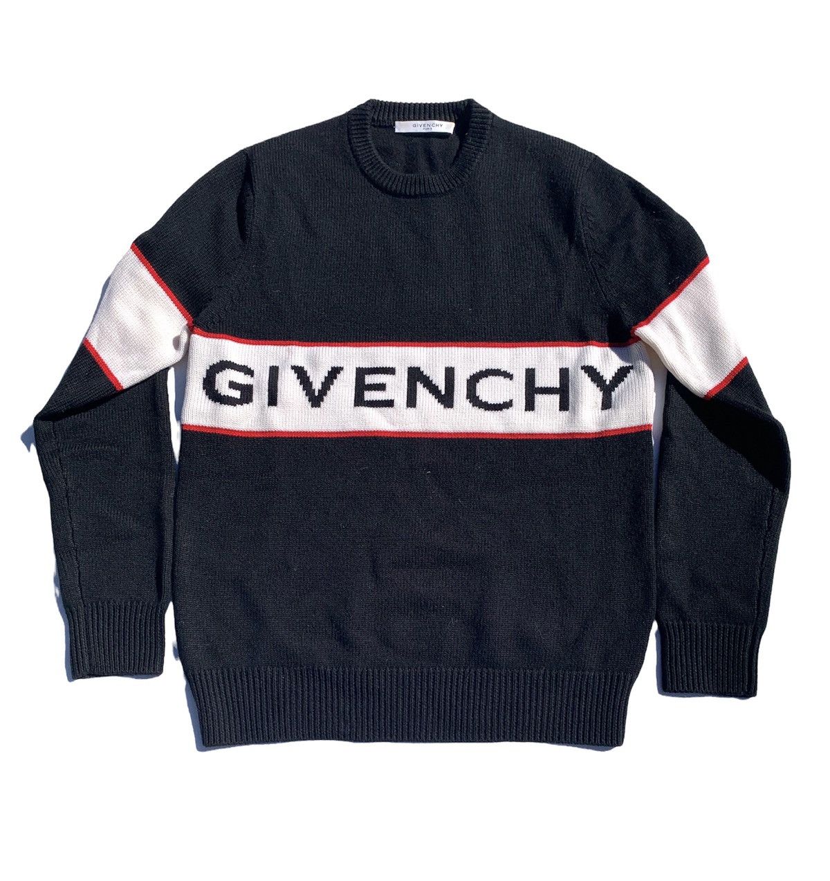 Givenchy Givenchy Wool Logo Intarsia Knit Sweater Size US S / EU 44-46 / 1 - 1 Thumbnail