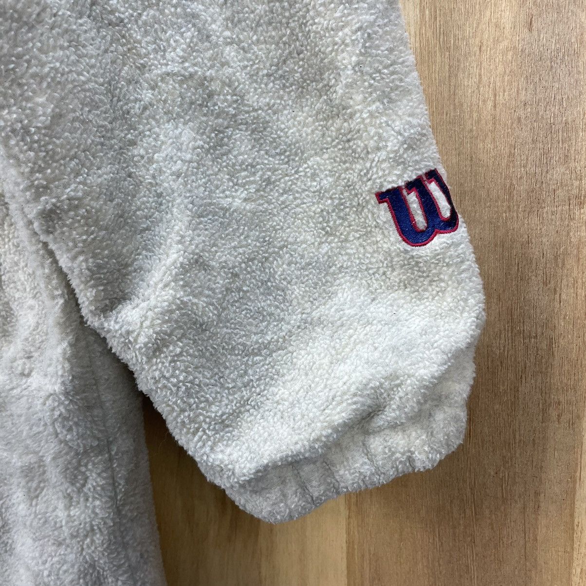 Vintage × Wilson Vintage Wilson Quilted Fleece Hoodies Embroidery Spellout Size US M / EU 48-50 / 2 - 4 Thumbnail