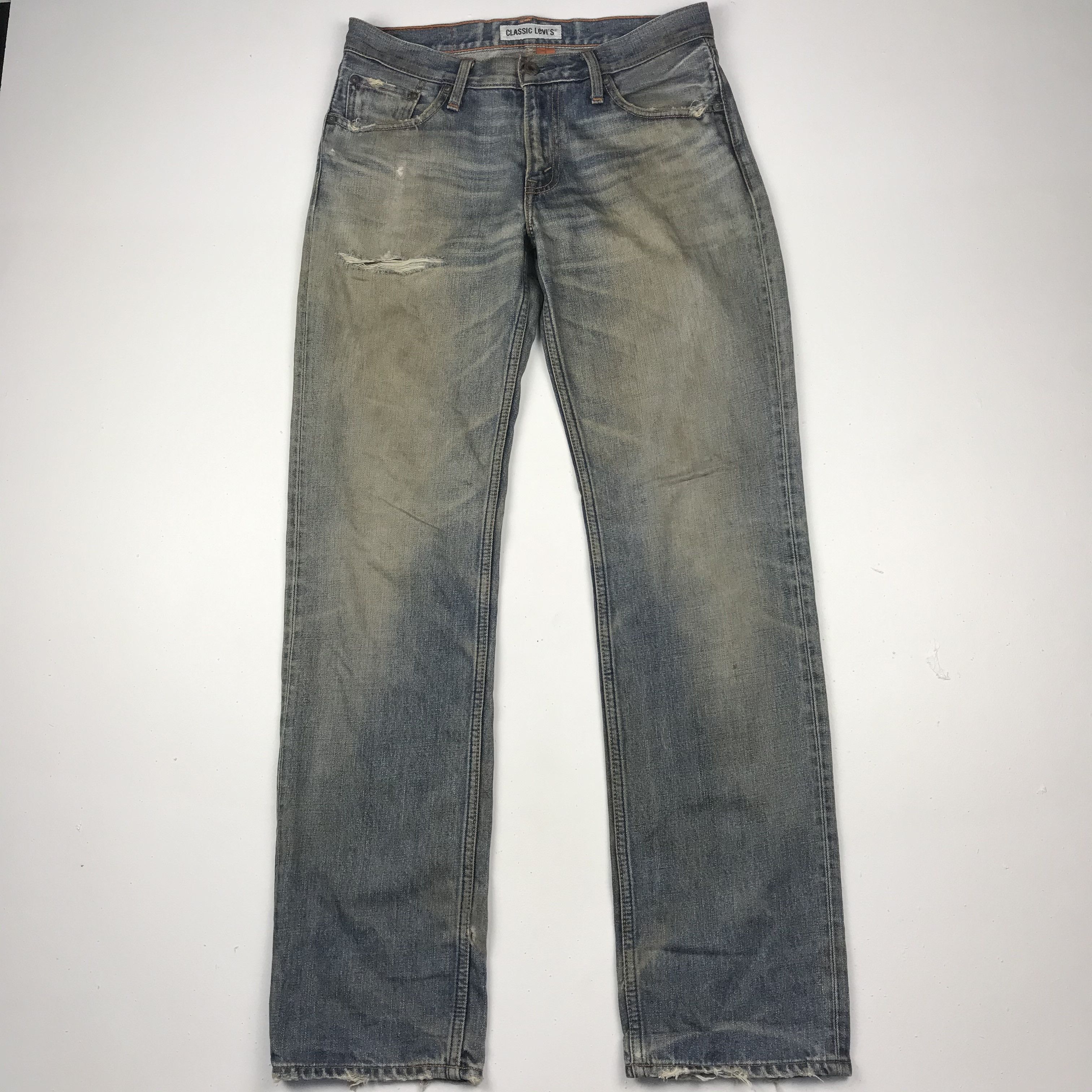 Levi's Vintage Clothing × Vintage vintage levis 502 distress denim nice design Size US 32 / EU 48 - 1 Thumbnail