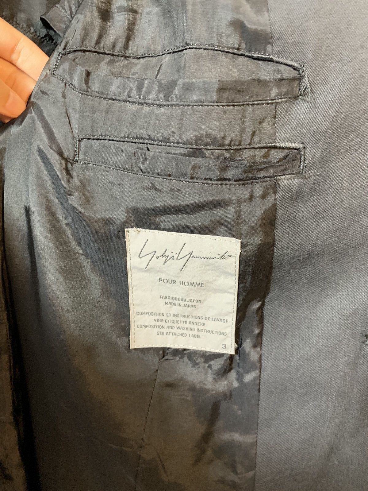 Yohji Yamamoto Yohji Yamamoto Pour Homme Blazer Jacket Size 40R - 13 Thumbnail
