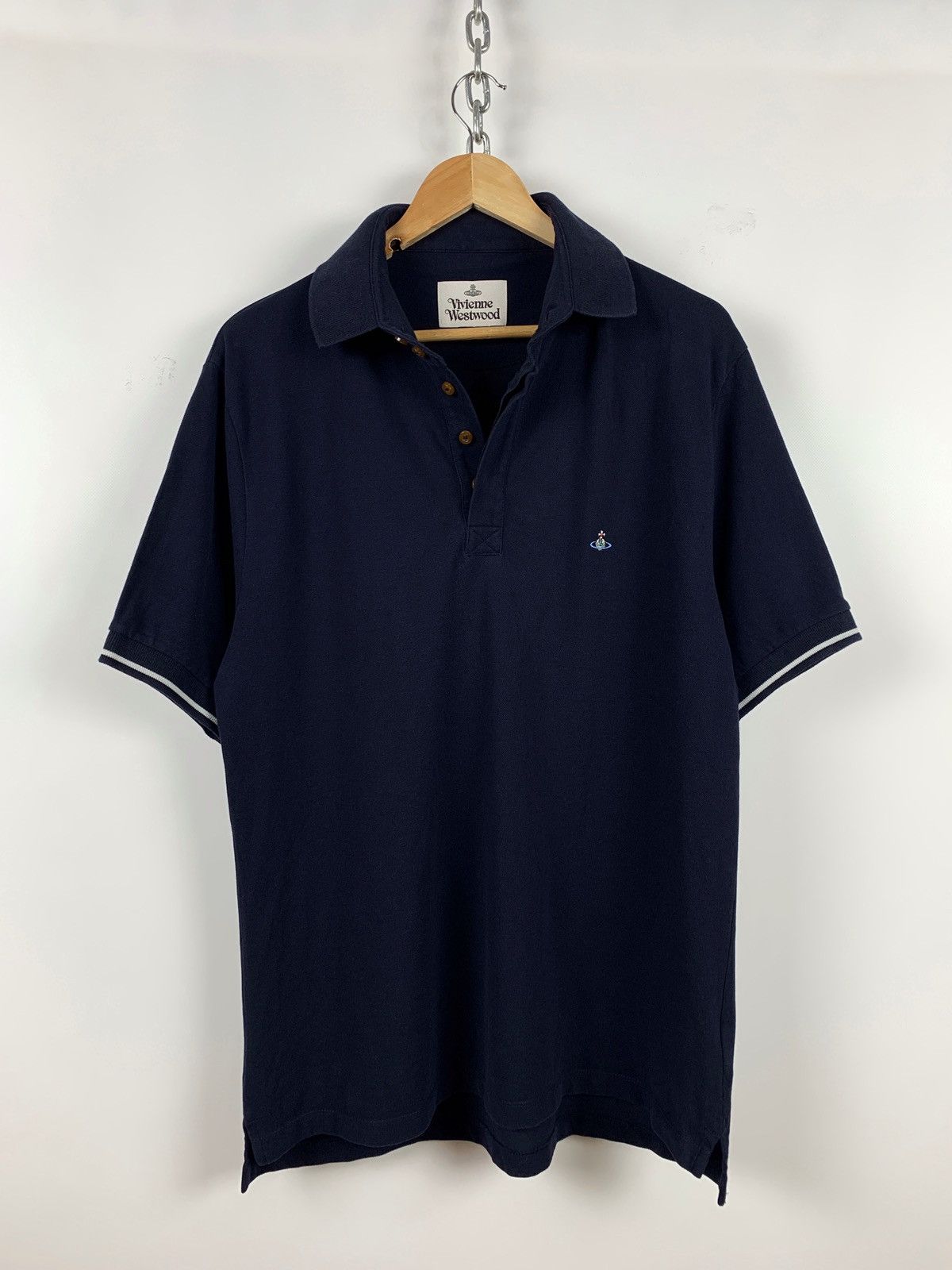Vivienne Westwood Vivienne Westwood Navy Polo T-Shirt Size US XL / EU 56 / 4 - 2 Thumbnail
