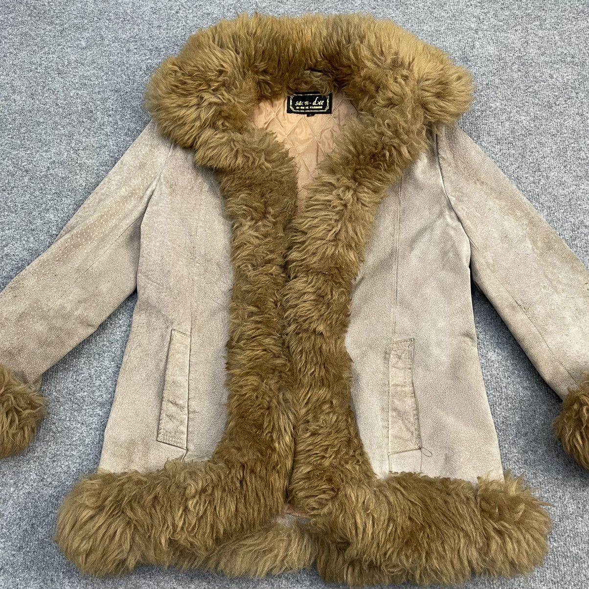 Japanese Brand × Vintage Vintage Japanese Sacm Dee Suede Leather Sherpa Jacket Size US M / EU 48-50 / 2 - 3 Thumbnail