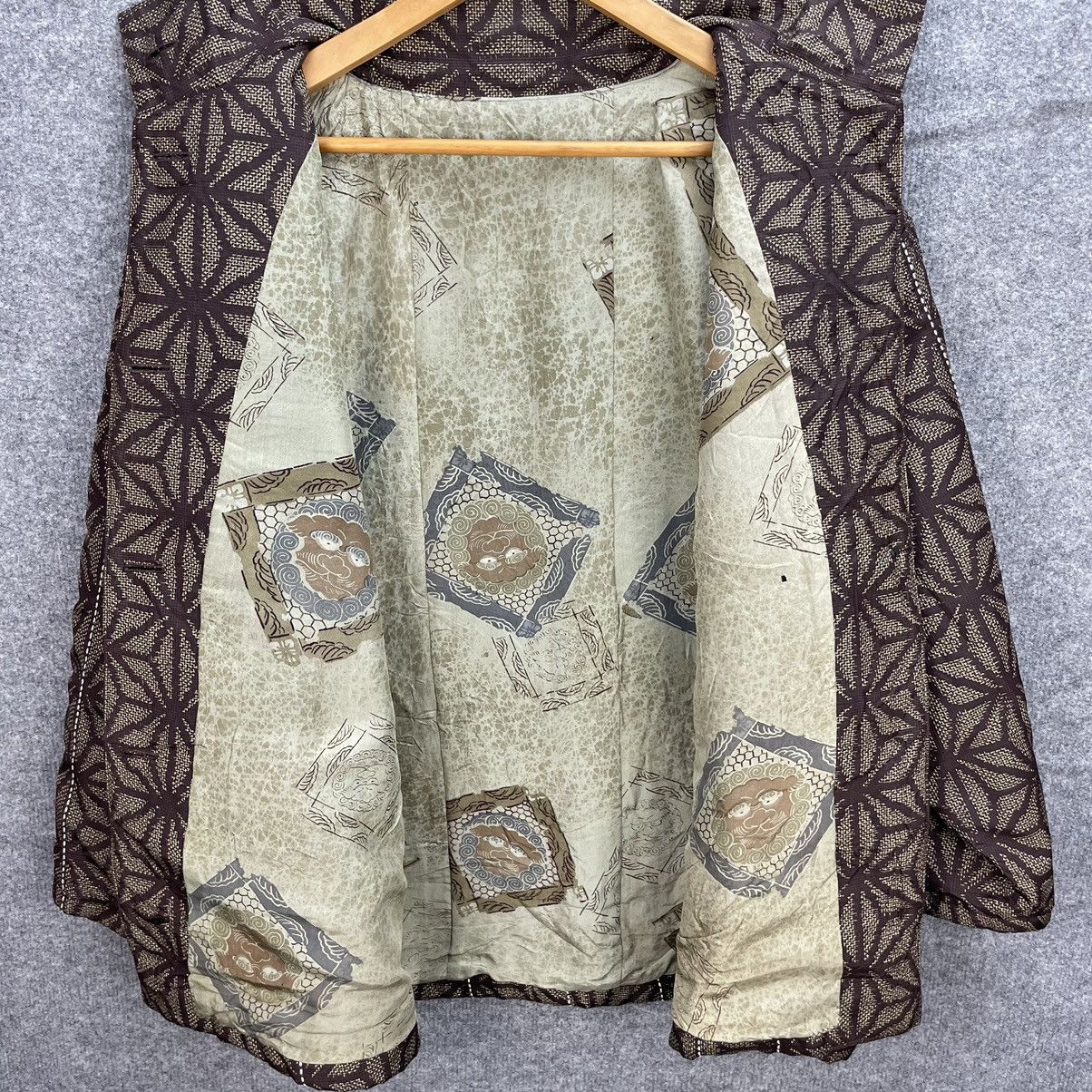 Japanese Brand Japanese Traditional Sashiko Stitch Pathcwork Button Jacket Size US L / EU 52-54 / 3 - 8 Thumbnail