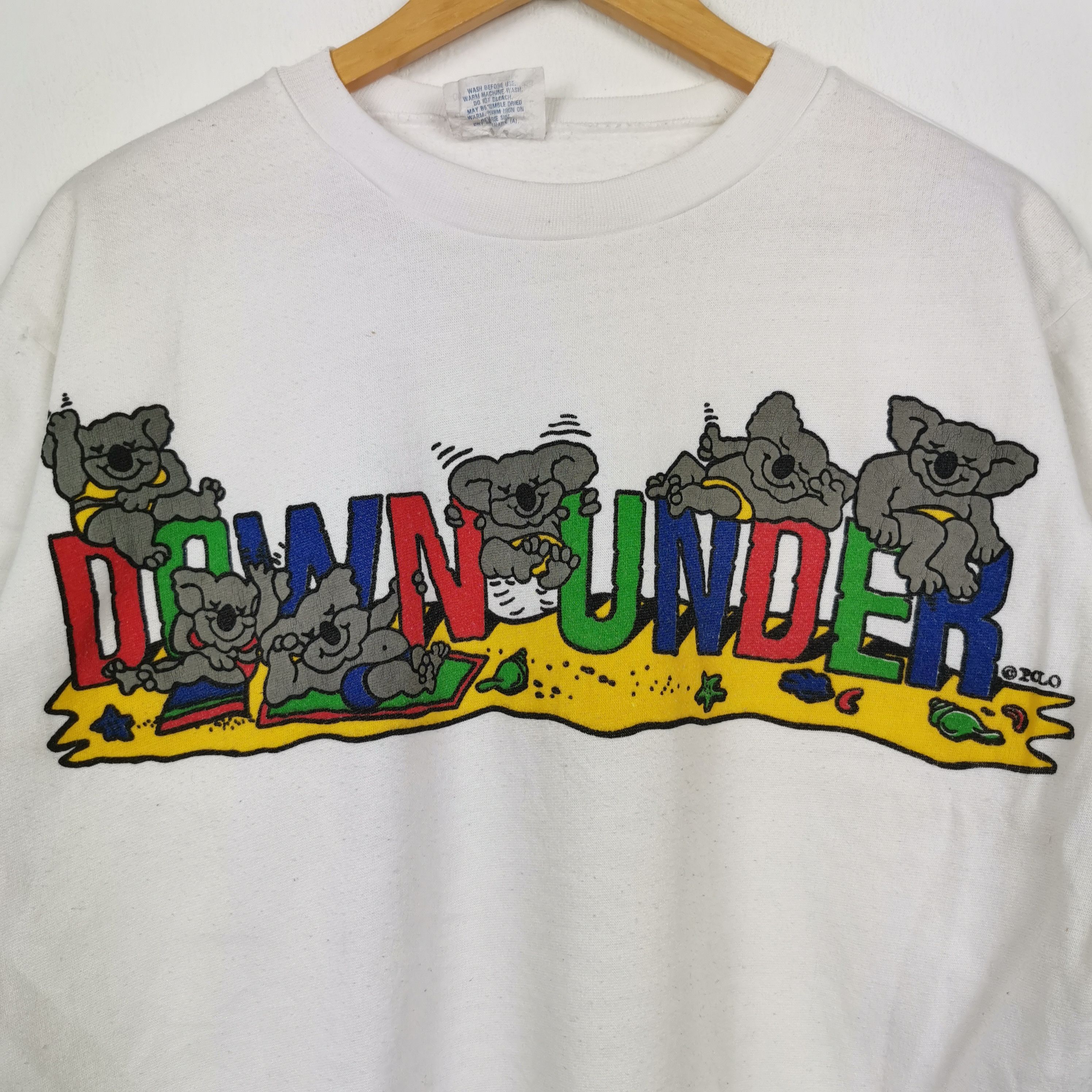 Vintage Vintage Polo Sweatshirt Jumper Down Under Koala Bear Size US L / EU 52-54 / 3 - 3 Thumbnail