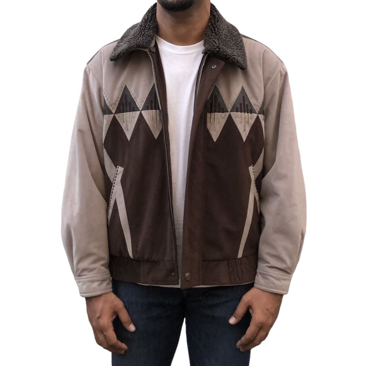 Vintage Vintage Tauzend Velvet Navajo Bomber Jacket Size US M / EU 48-50 / 2 - 2 Thumbnail