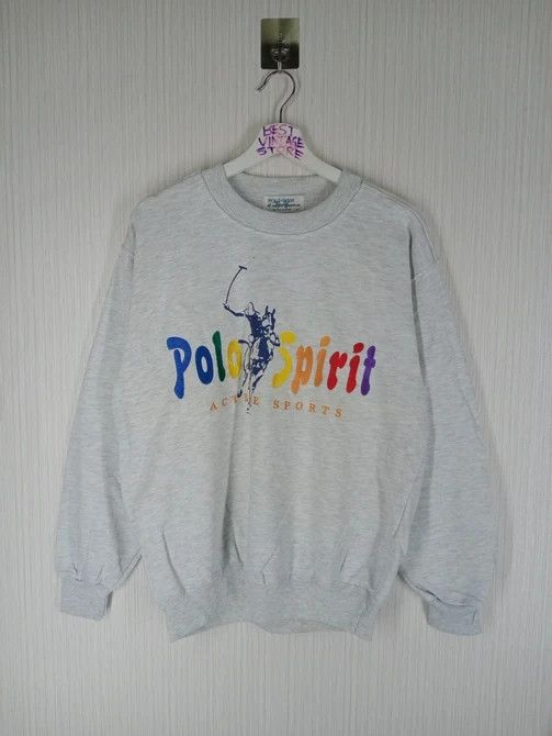 Rare 90s Polo Spirit Embroidered Logo Crewneck Sweatshirt
