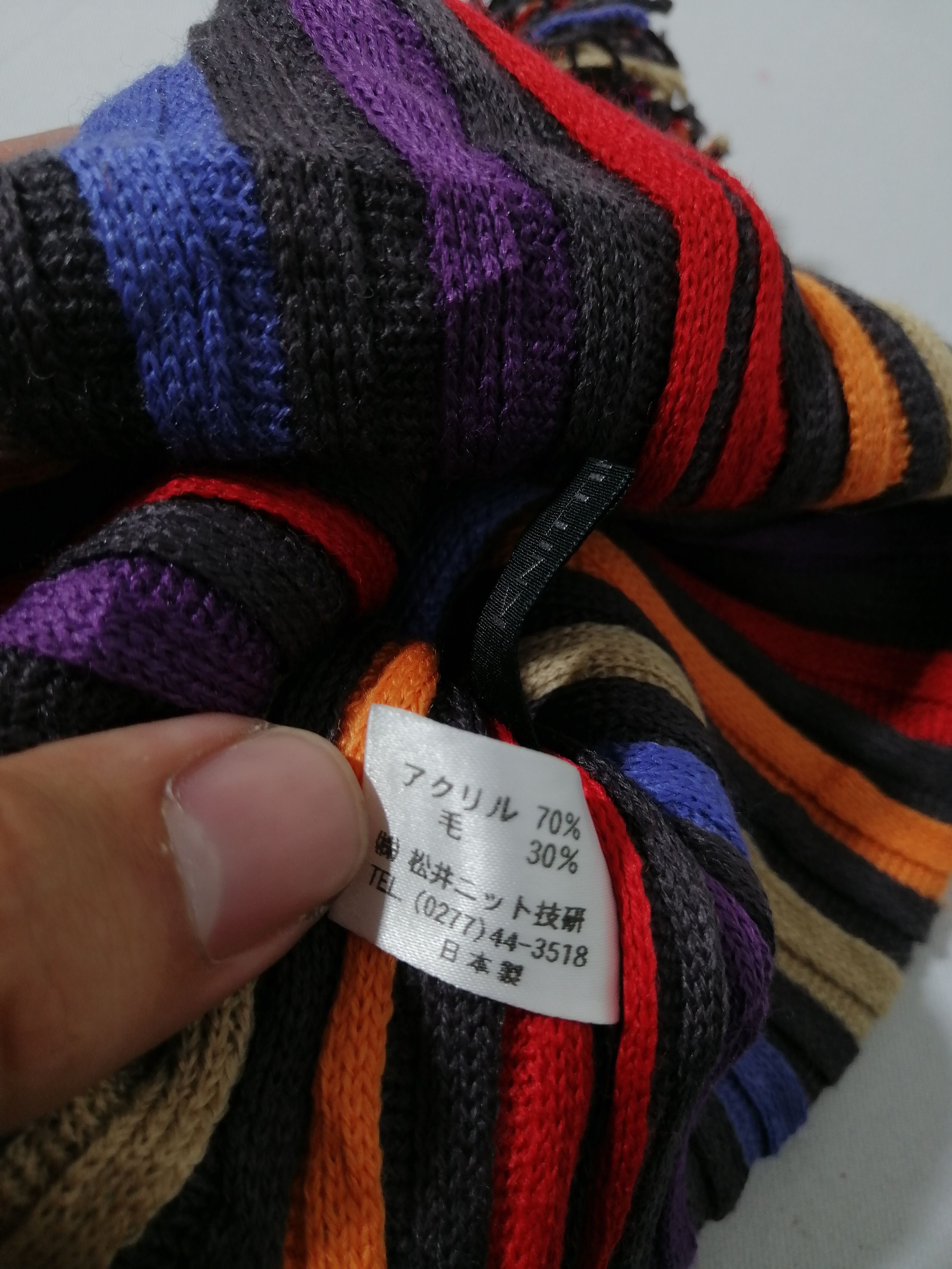 Japanese Brand Knitting Inn Multicolor Beanie Hat Size ONE SIZE - 3 Thumbnail