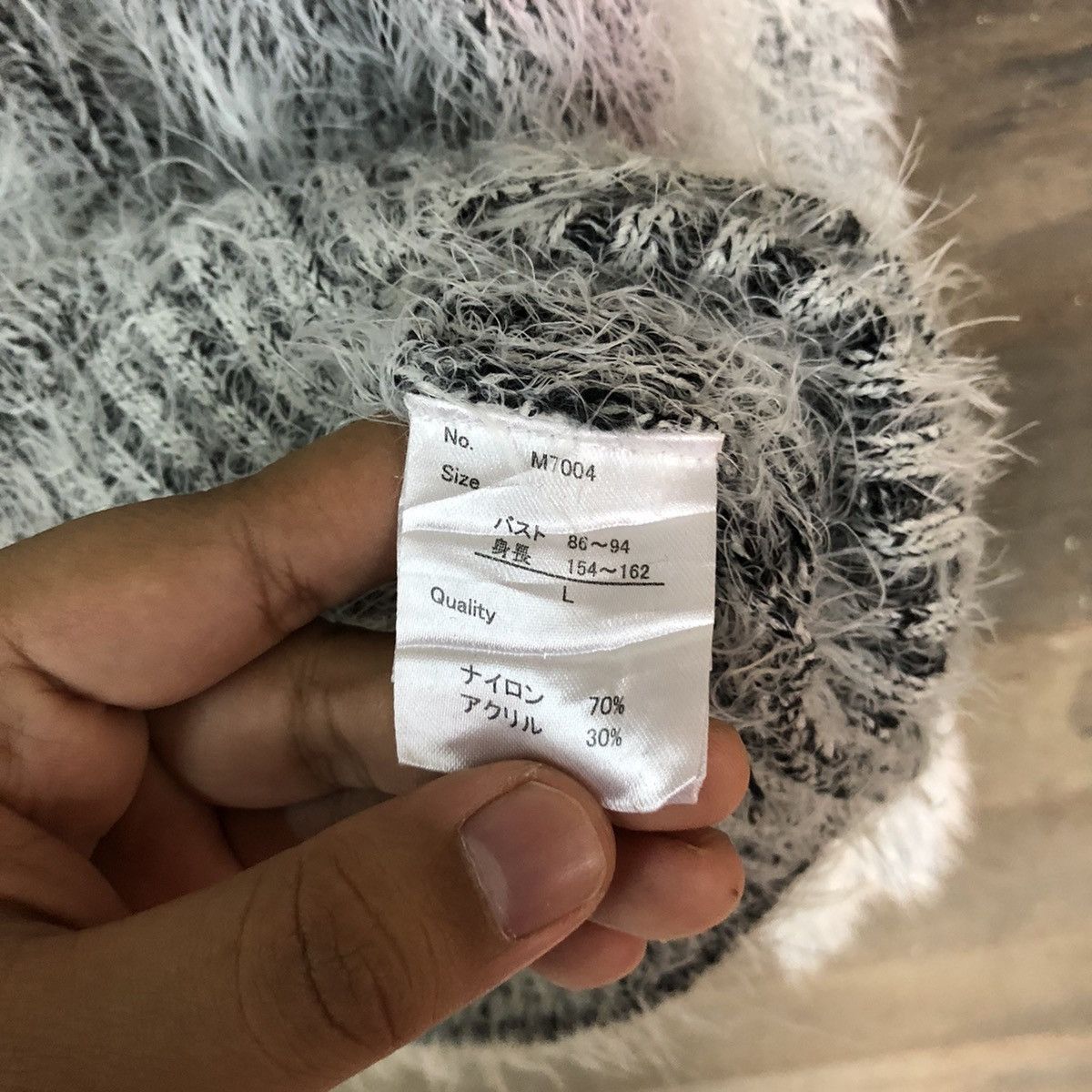 Homespun Knitwear Chip Chip Sweet faded Shag Shaggy Fur Mohair Knitwear #6692 Size US M / EU 48-50 / 2 - 8 Thumbnail