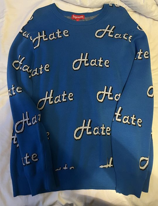 Supreme Supreme Hate Sweater | Grailed