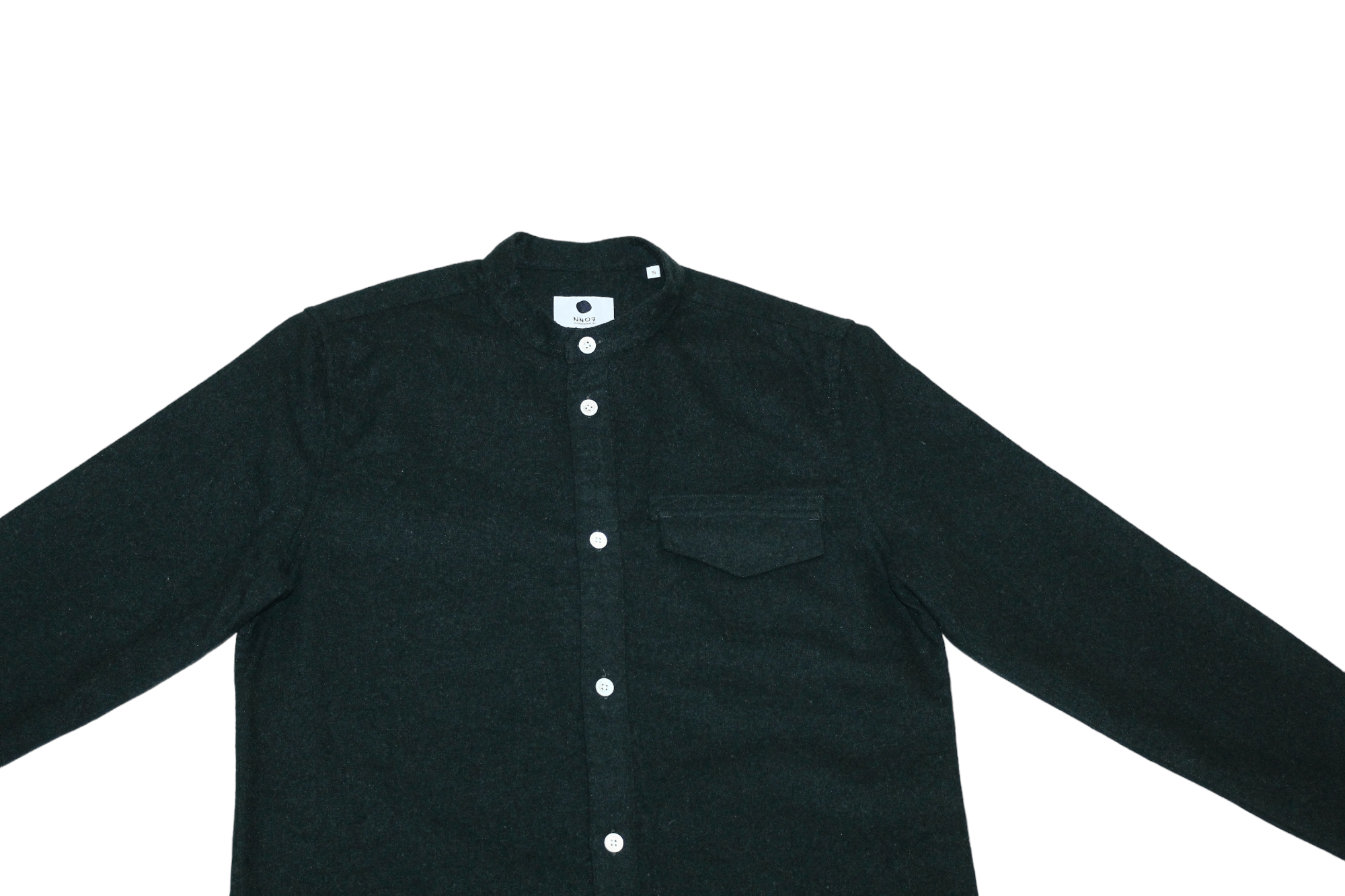 NN07 NN07 Stockholm Grandad-collar stretch-wool Overshirt Size US S / EU 44-46 / 1 - 6 Thumbnail