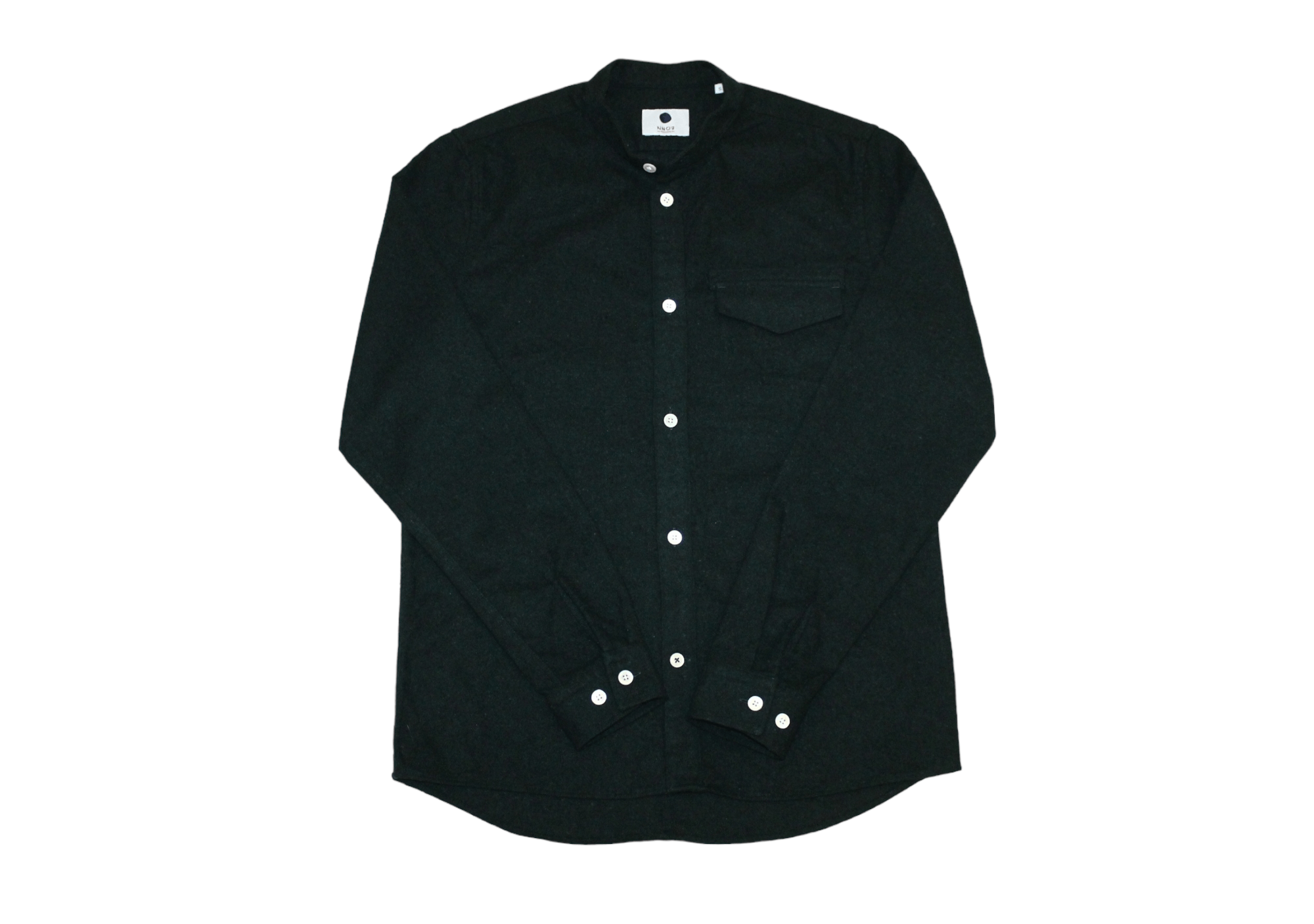 NN07 NN07 Stockholm Grandad-collar stretch-wool Overshirt Size US S / EU 44-46 / 1 - 9 Thumbnail