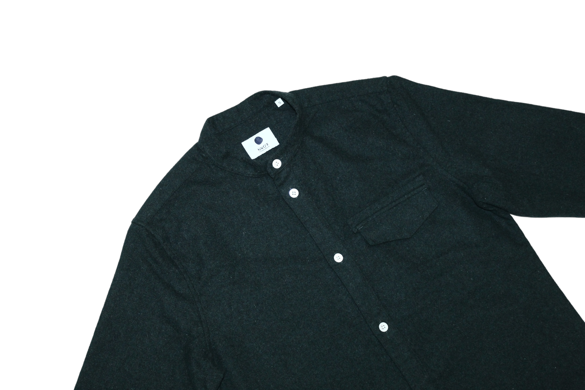 NN07 NN07 Stockholm Grandad-collar stretch-wool Overshirt Size US S / EU 44-46 / 1 - 8 Thumbnail