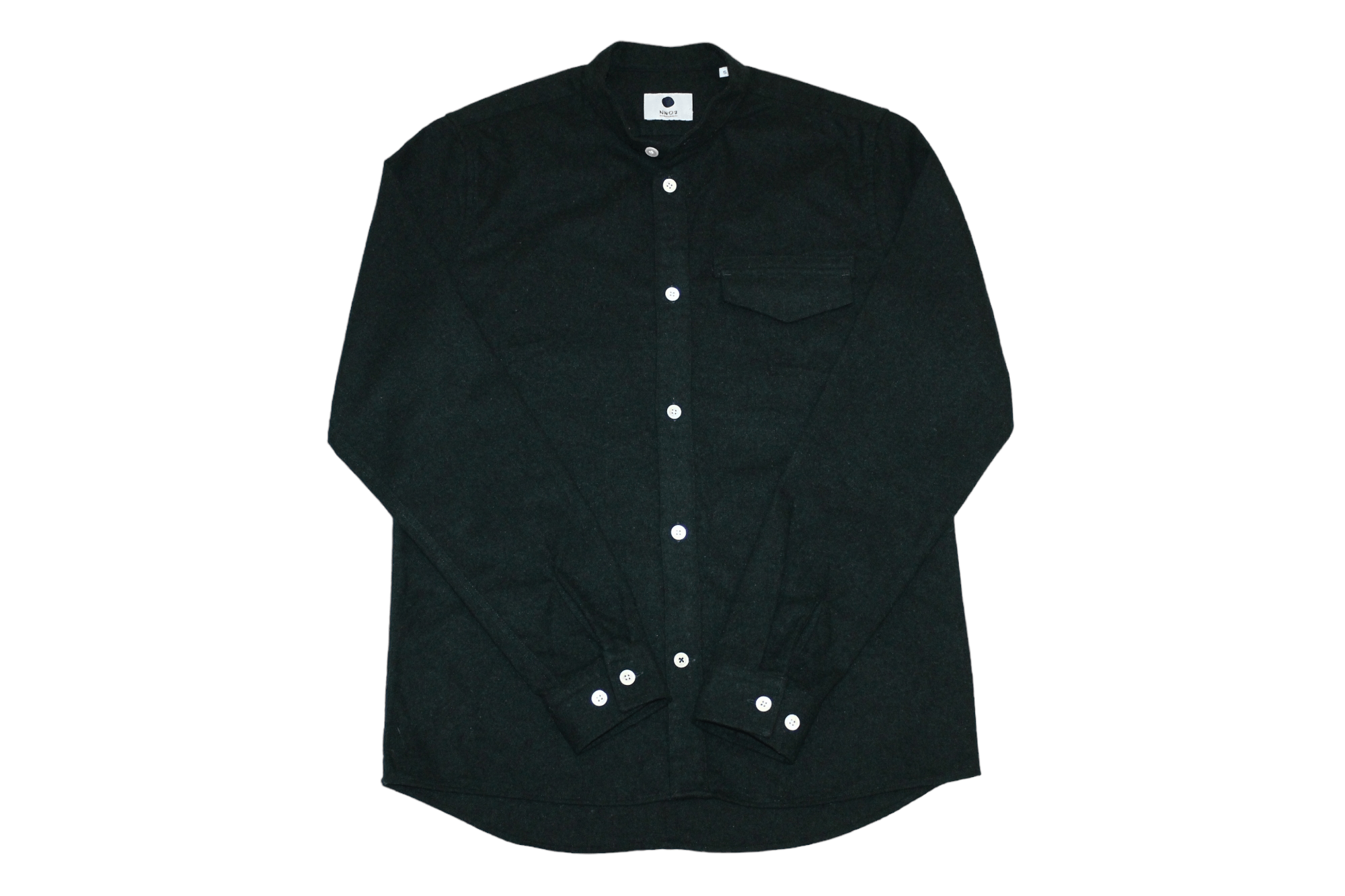 NN07 NN07 Stockholm Grandad-collar stretch-wool Overshirt Size US S / EU 44-46 / 1 - 1 Thumbnail