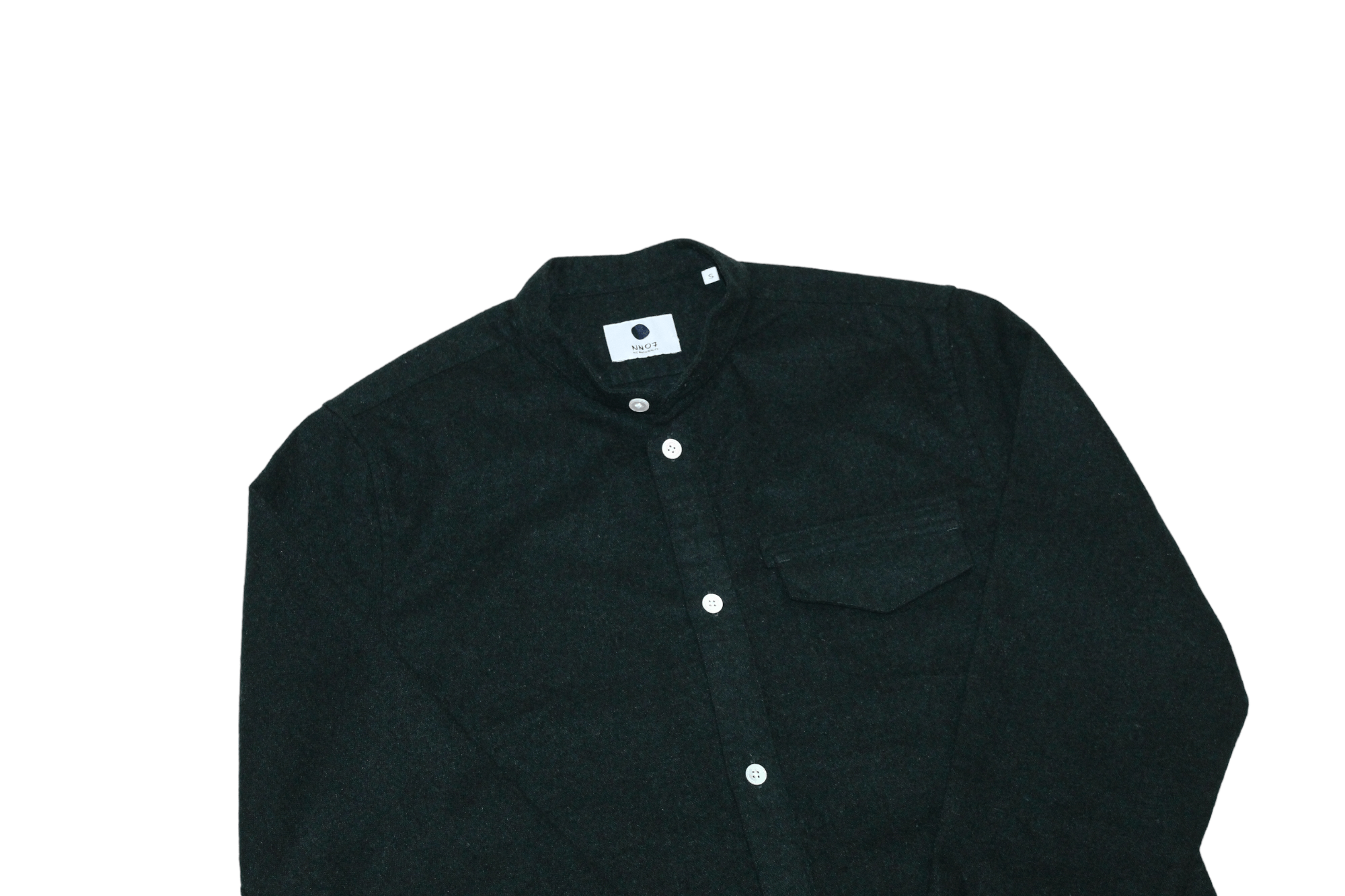 NN07 NN07 Stockholm Grandad-collar stretch-wool Overshirt Size US S / EU 44-46 / 1 - 2 Thumbnail