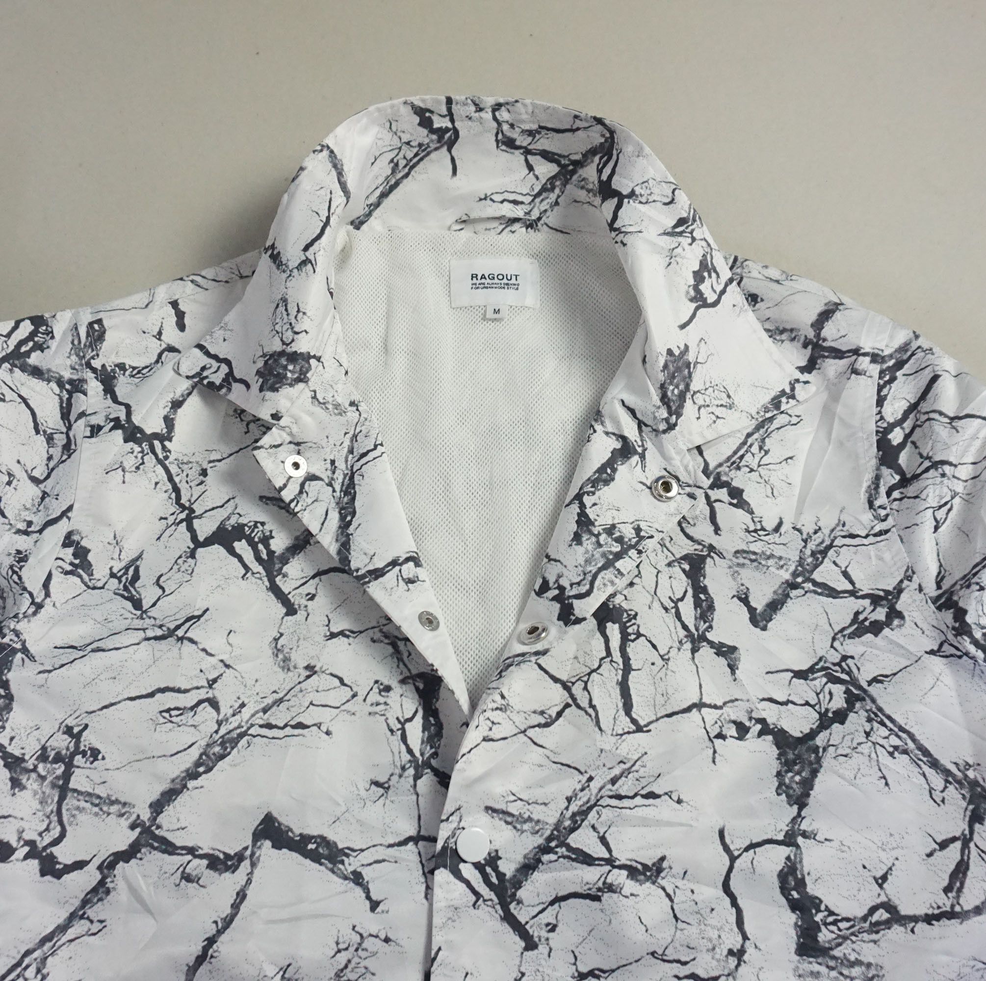Japanese Brand RAGOUT Marbles Design Windbreaker Size US M / EU 48-50 / 2 - 12 Thumbnail