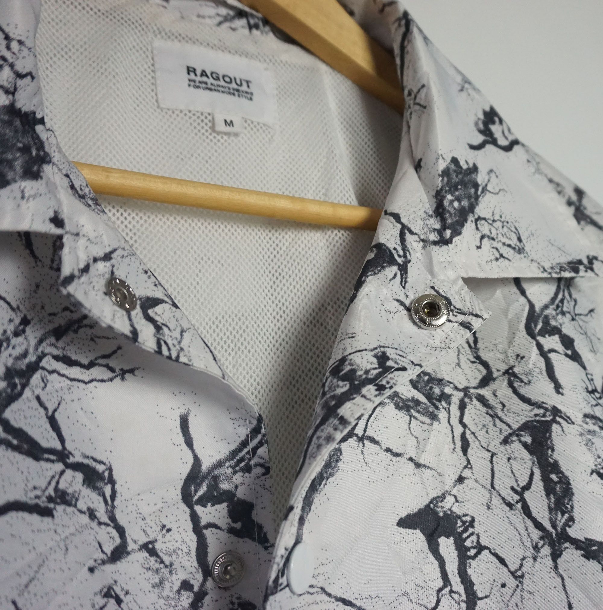 Japanese Brand RAGOUT Marbles Design Windbreaker Size US M / EU 48-50 / 2 - 4 Thumbnail