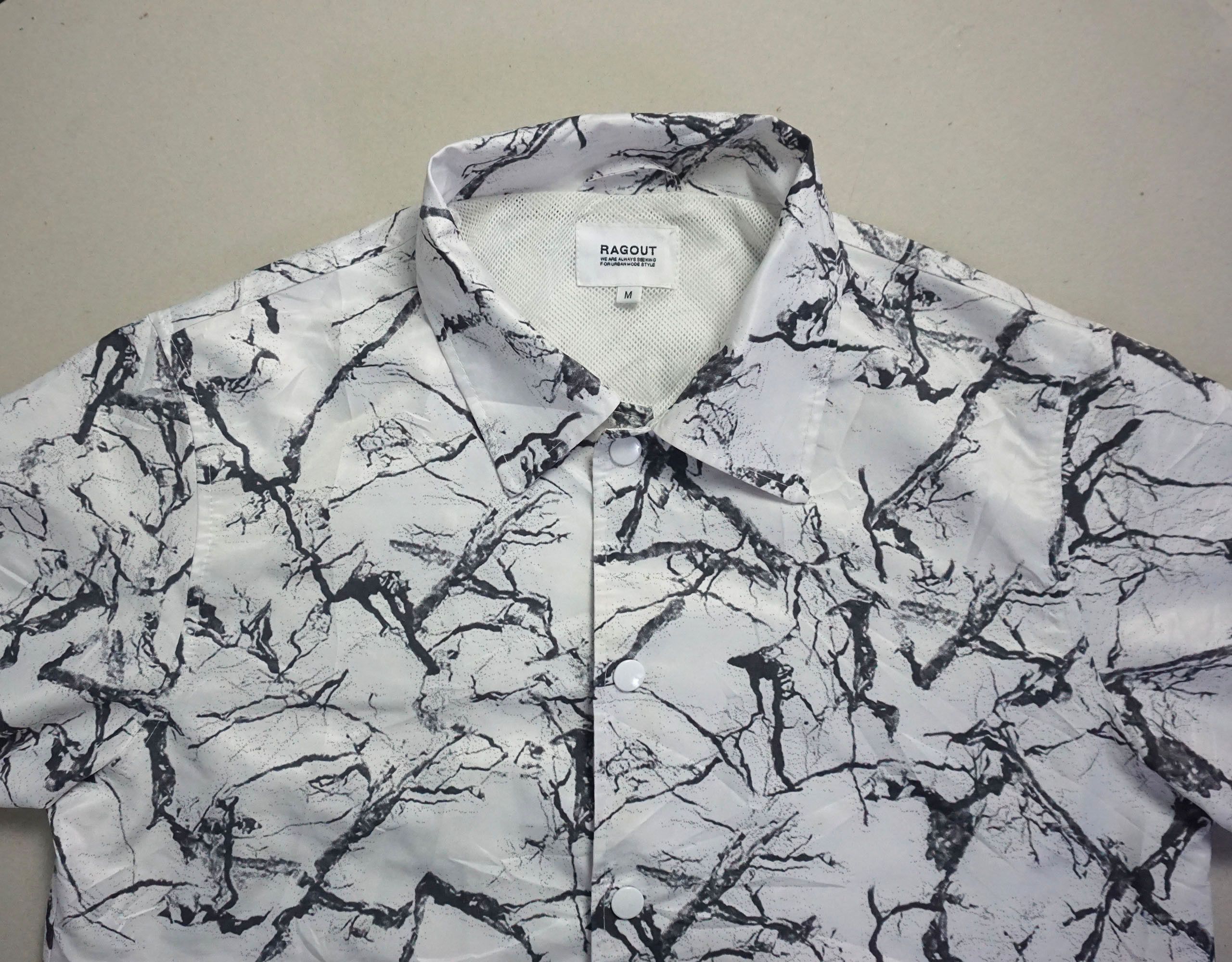 Japanese Brand RAGOUT Marbles Design Windbreaker Size US M / EU 48-50 / 2 - 11 Thumbnail