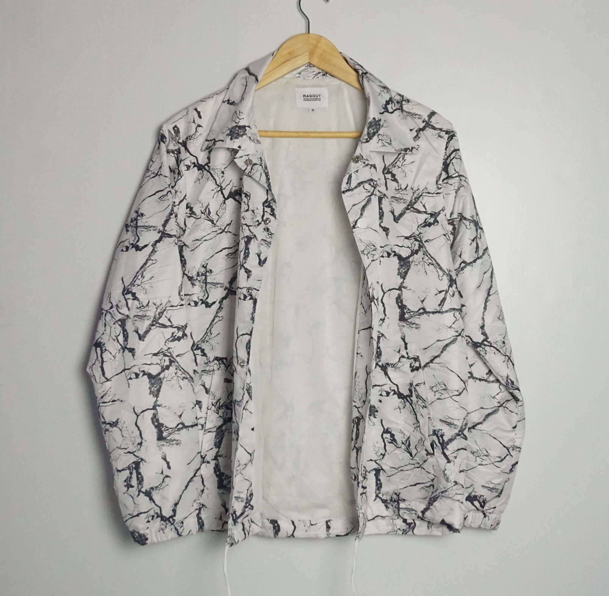 Japanese Brand RAGOUT Marbles Design Windbreaker Size US M / EU 48-50 / 2 - 5 Thumbnail
