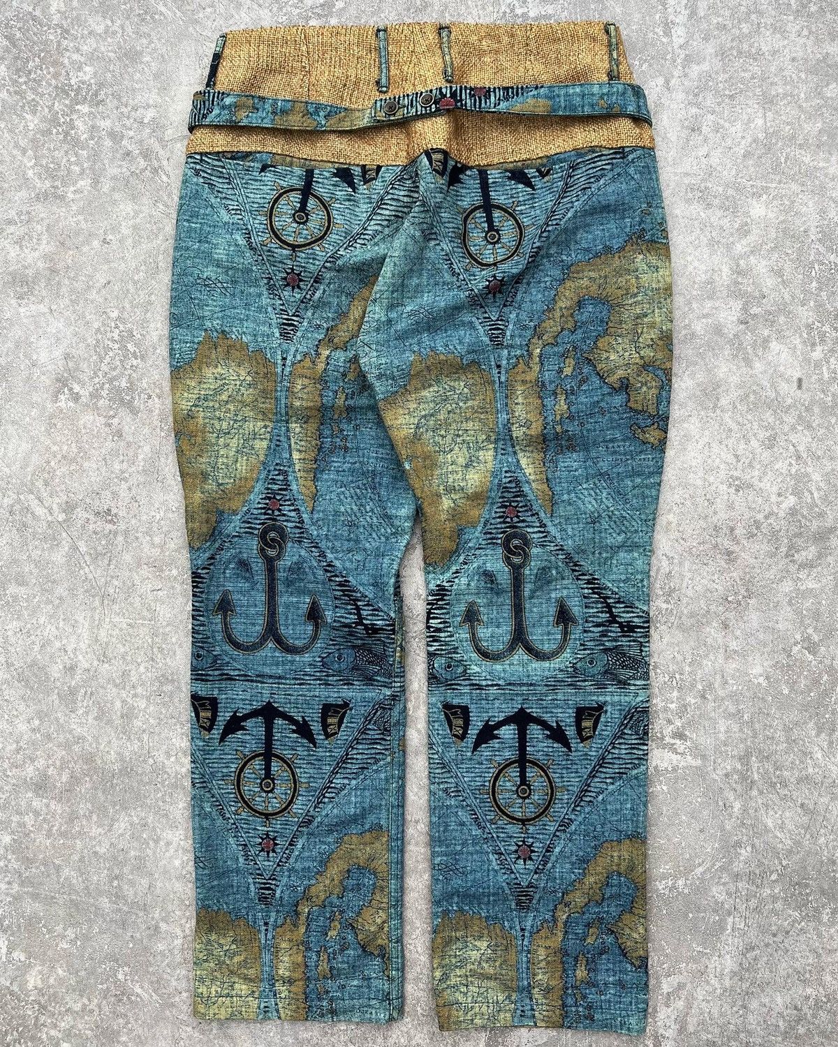 Kapital Nautical Altas Map Pants Size US 32 / EU 48 - 2 Thumbnail