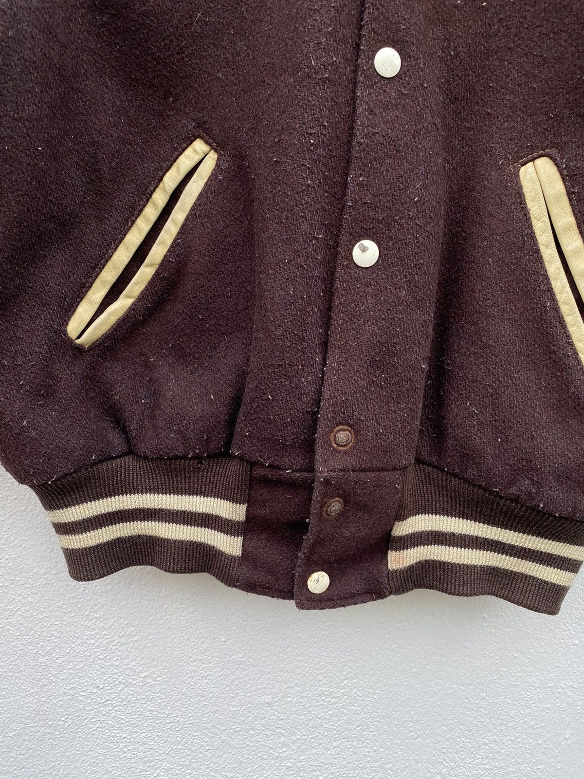 Vintage Vintage embroidery leather varsity jacket Size US M / EU 48-50 / 2 - 6 Thumbnail