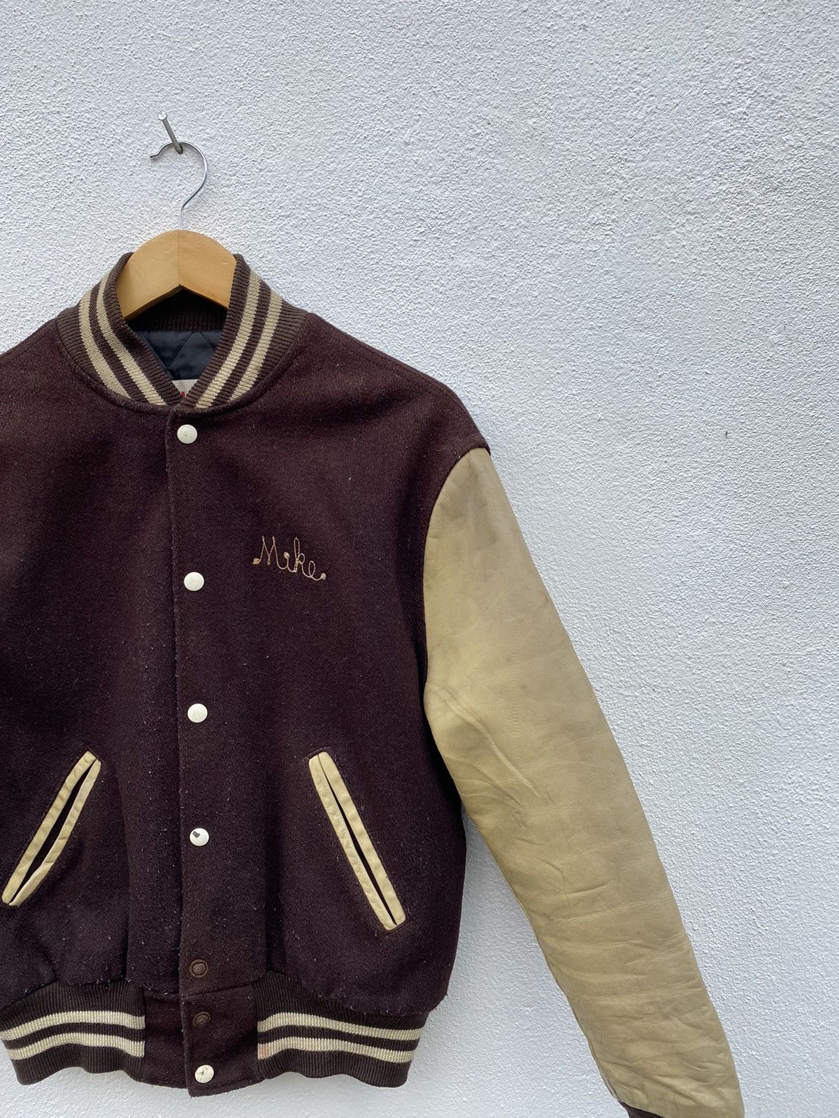 Vintage Vintage embroidery leather varsity jacket Size US M / EU 48-50 / 2 - 4 Thumbnail
