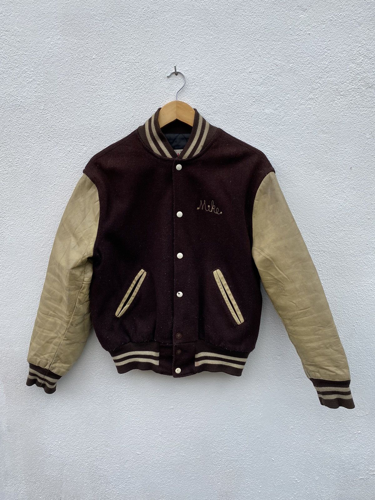 Vintage Vintage embroidery leather varsity jacket Size US M / EU 48-50 / 2 - 2 Thumbnail
