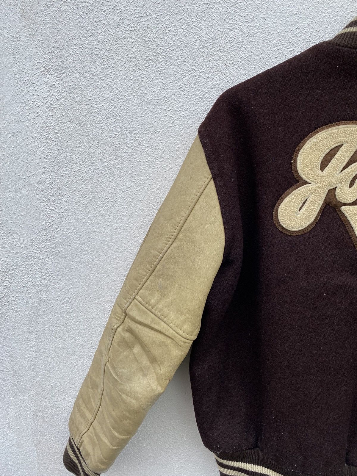 Vintage Vintage embroidery leather varsity jacket Size US M / EU 48-50 / 2 - 10 Thumbnail