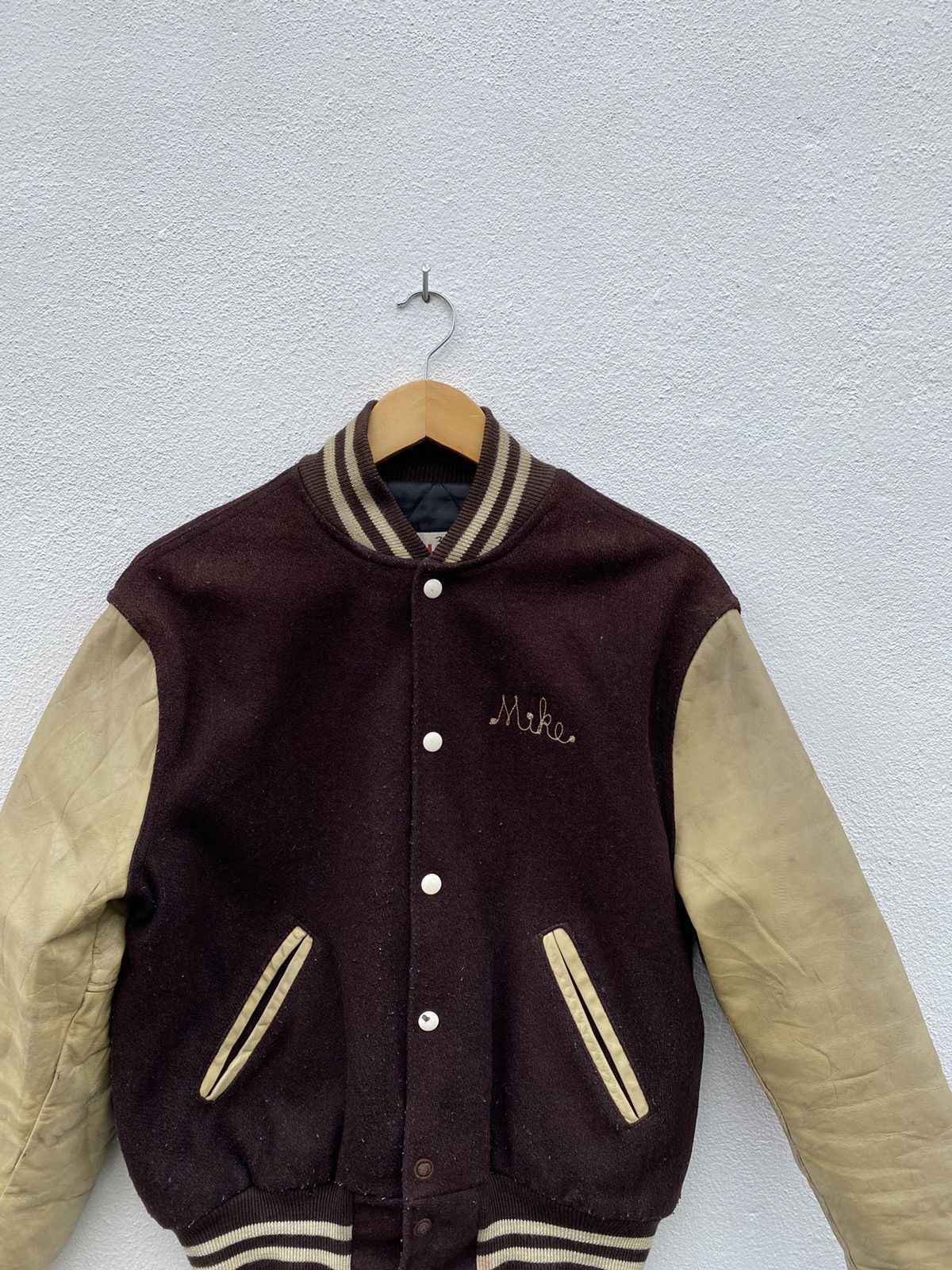 Vintage Vintage embroidery leather varsity jacket Size US M / EU 48-50 / 2 - 3 Thumbnail